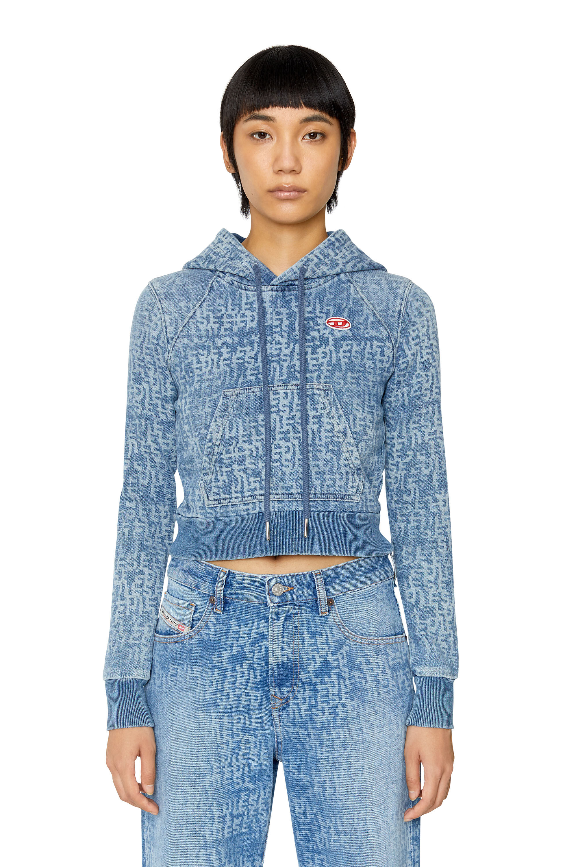Diesel cropped hoodie cheap