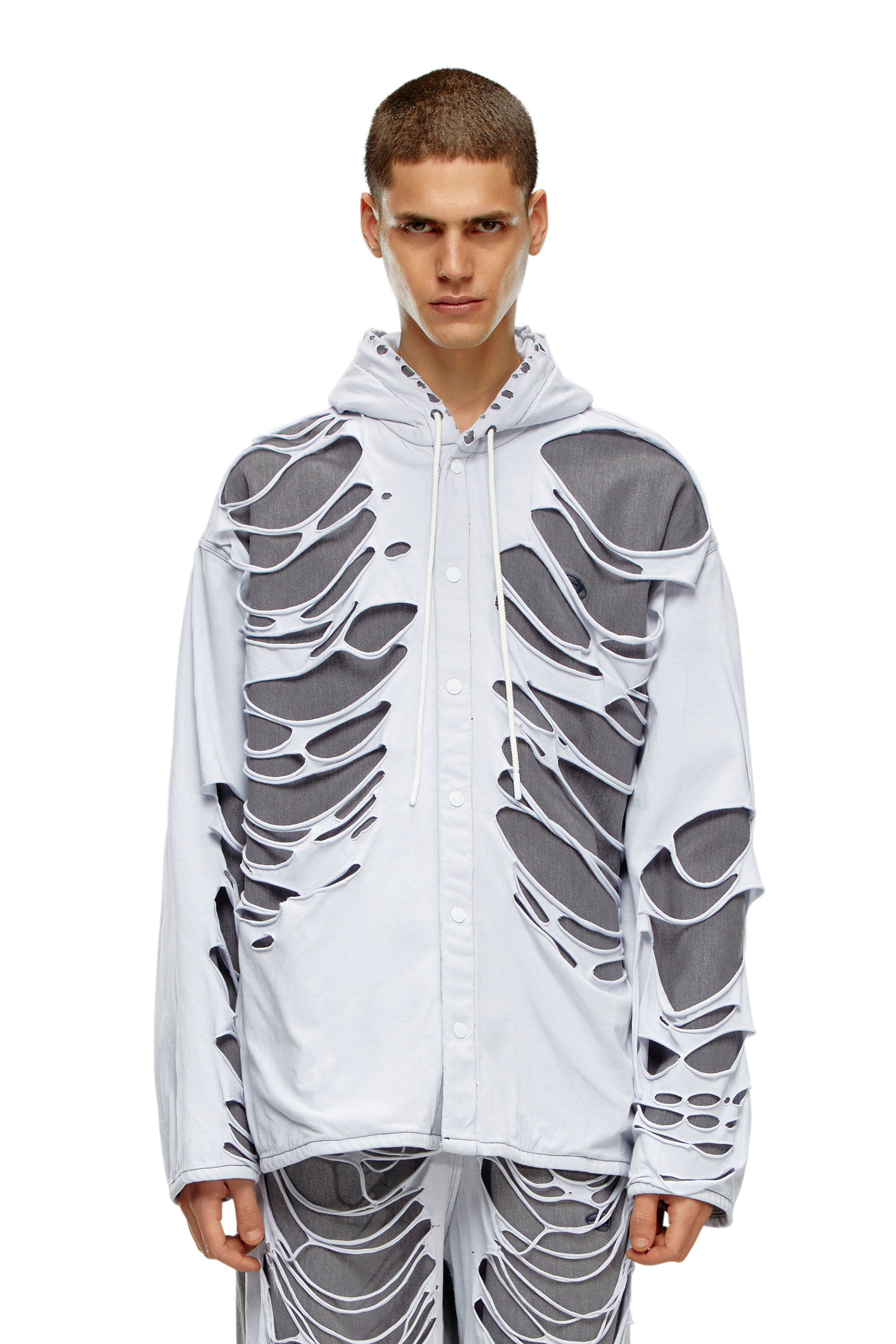 超高品質で人気の | jersey and denim in shirt Hybrid Men's Multicolor Diesel | ジャケット・アウター
