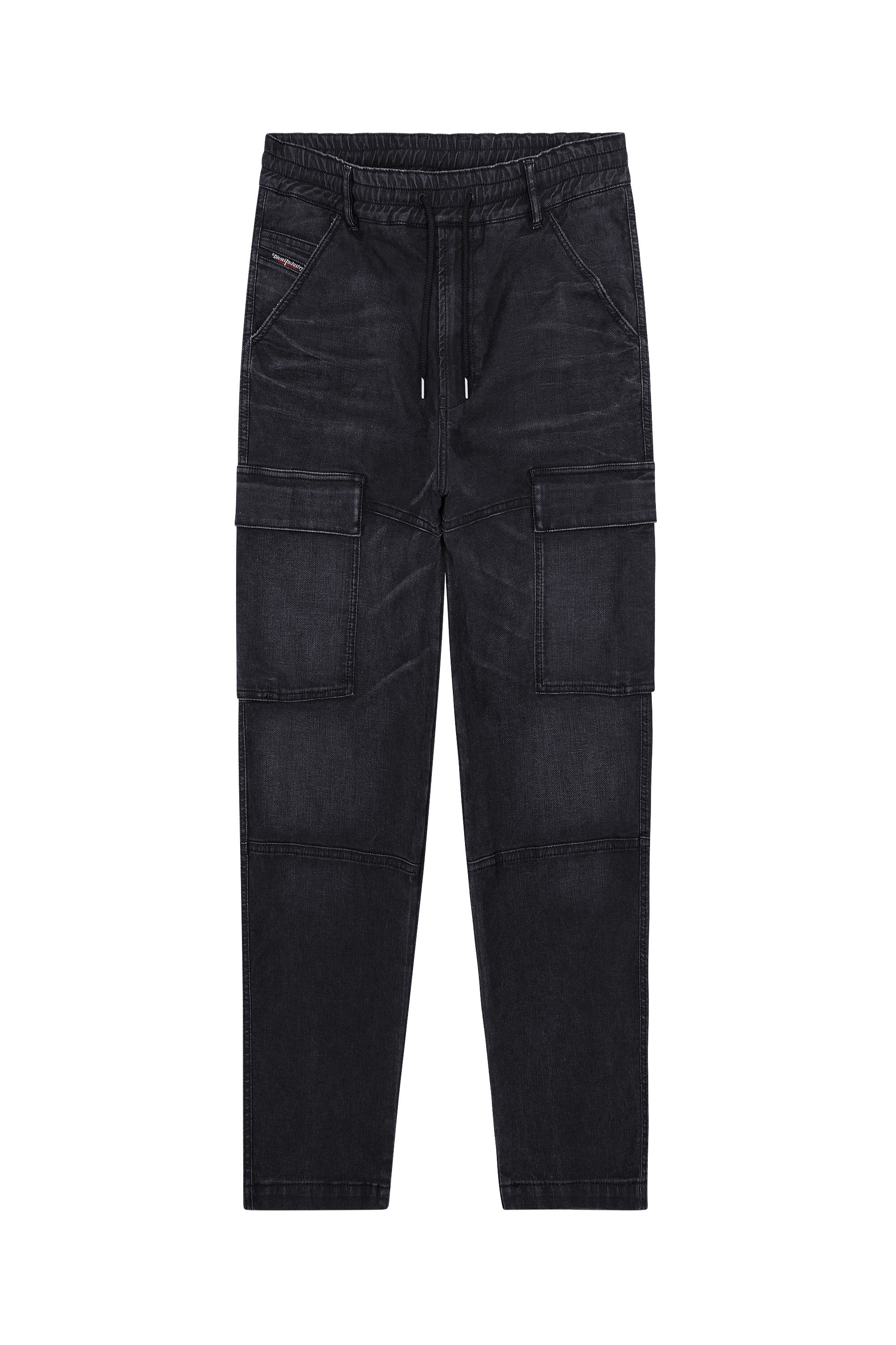 Diesel - Man's Tapered 2030 D-Krooley Joggjeans® 09G69, Black/Dark grey - 2