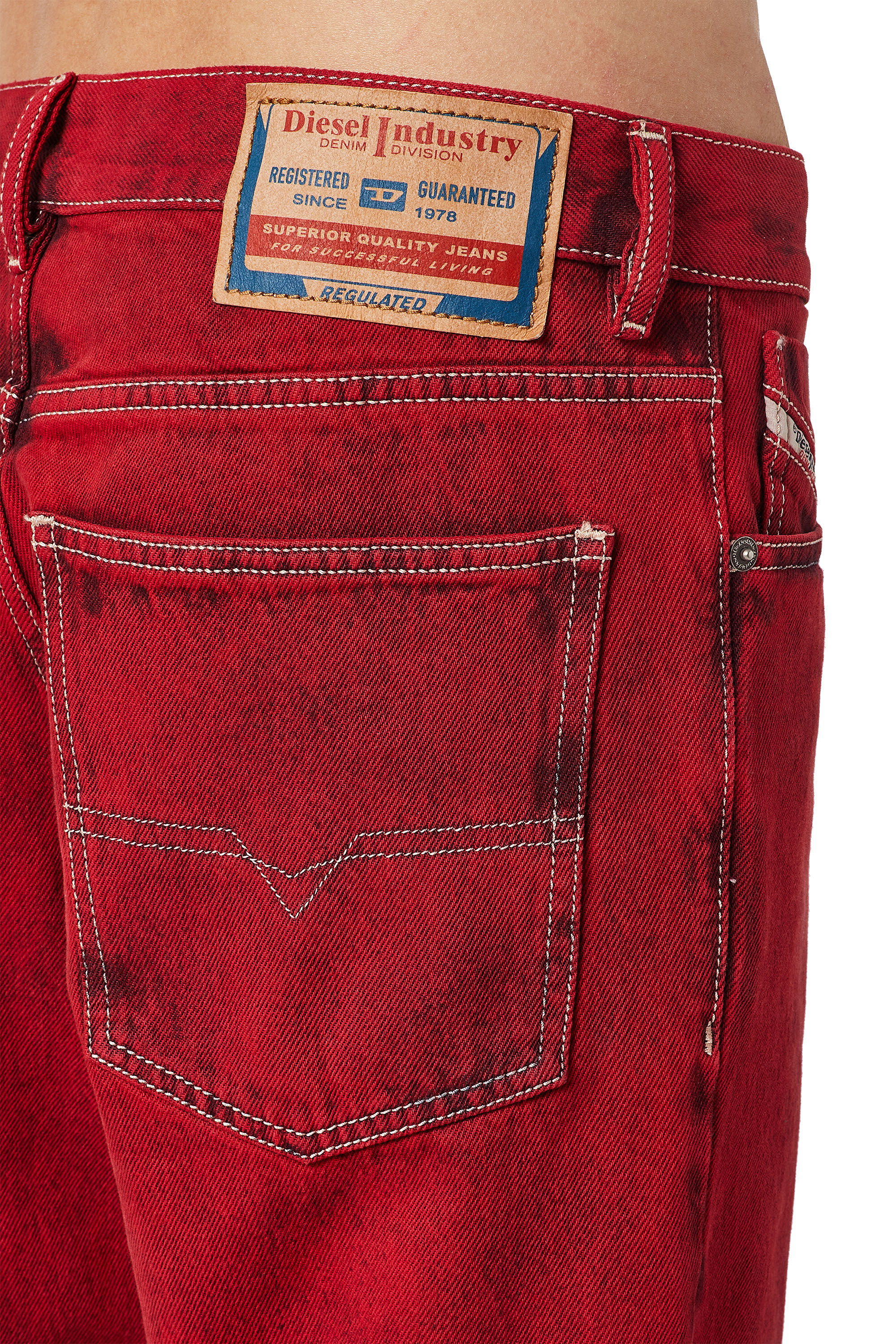 Diesel - 1995 D-Sark 09D35 Straight Jeans, Red - Image 6