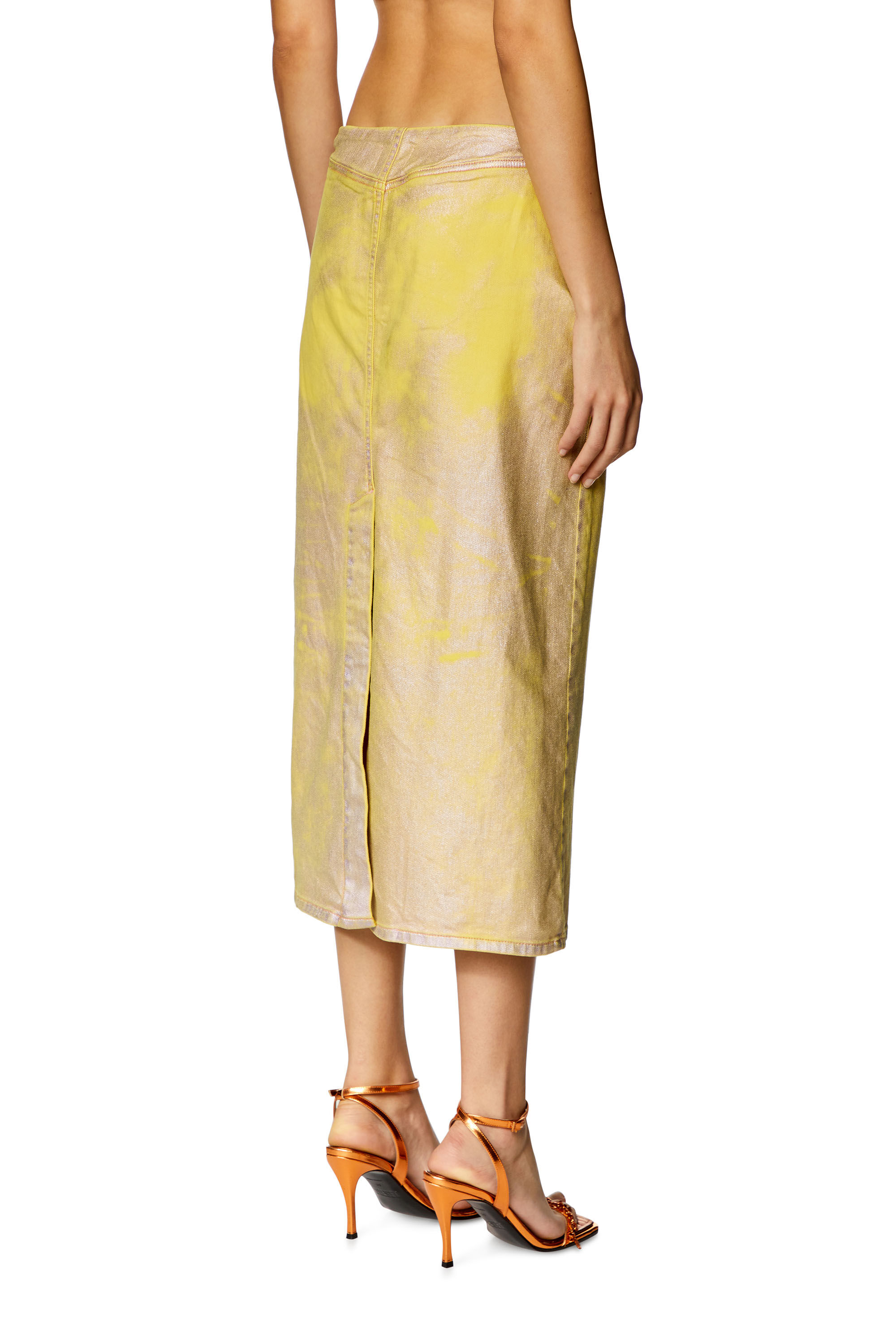 Yellow denim skirt express cheap