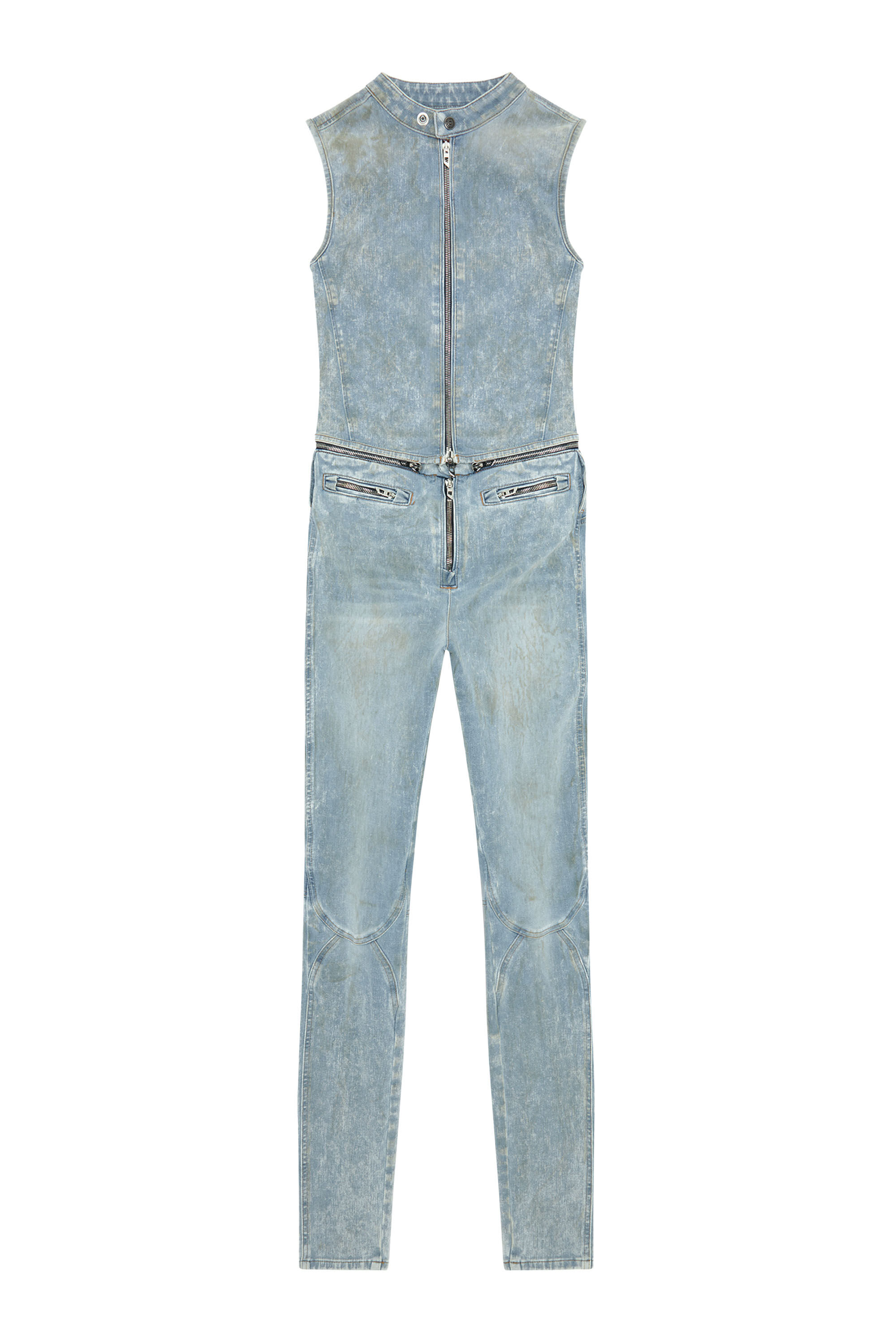Diesel - DE-NATAISLA-FSE, Mono de denim transformable de segunda piel Mujer in Azul marino - 2