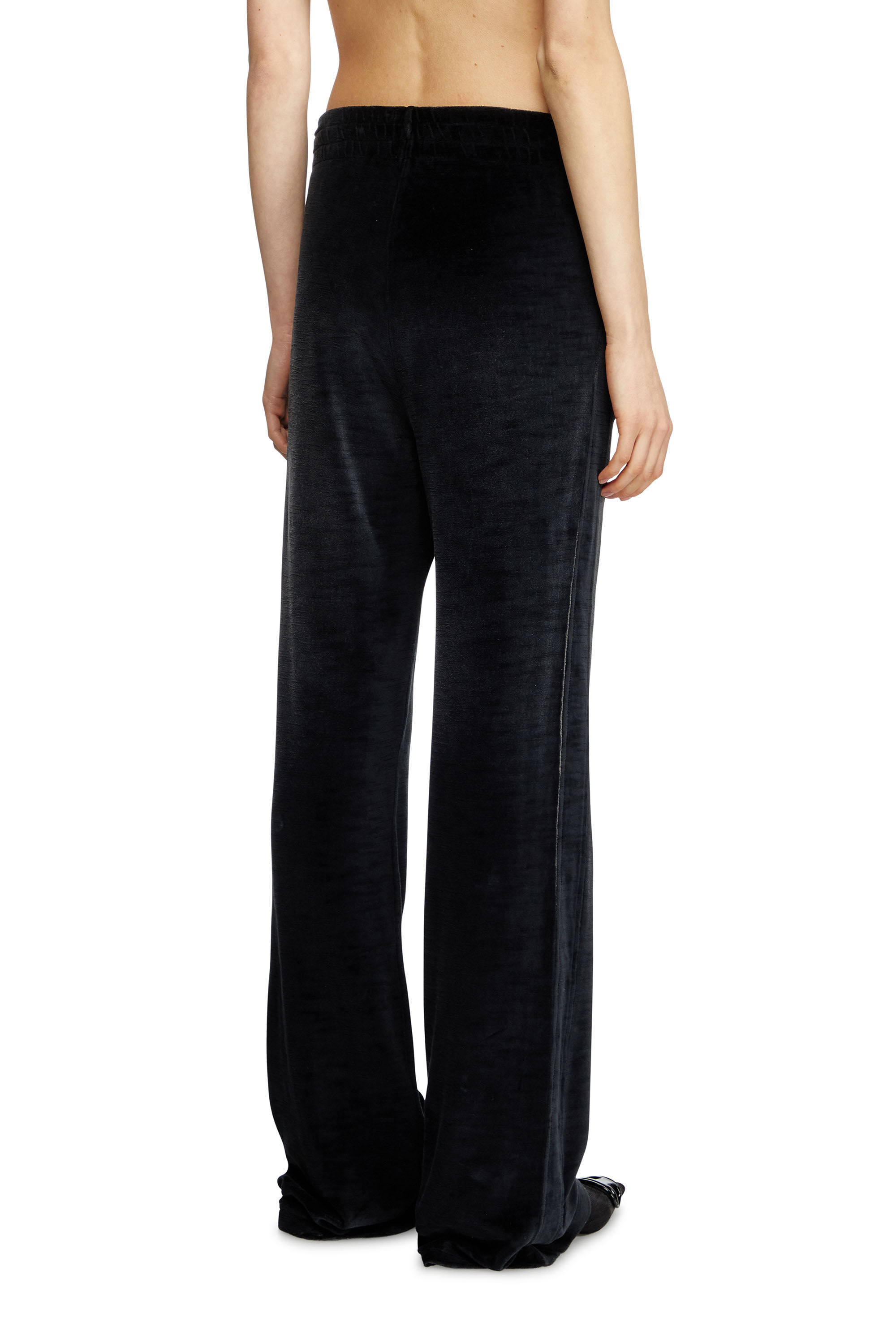 Diesel - P-ELY-Q1, Pantalones deportivos de pernera ancha Mujer in Negro - 4