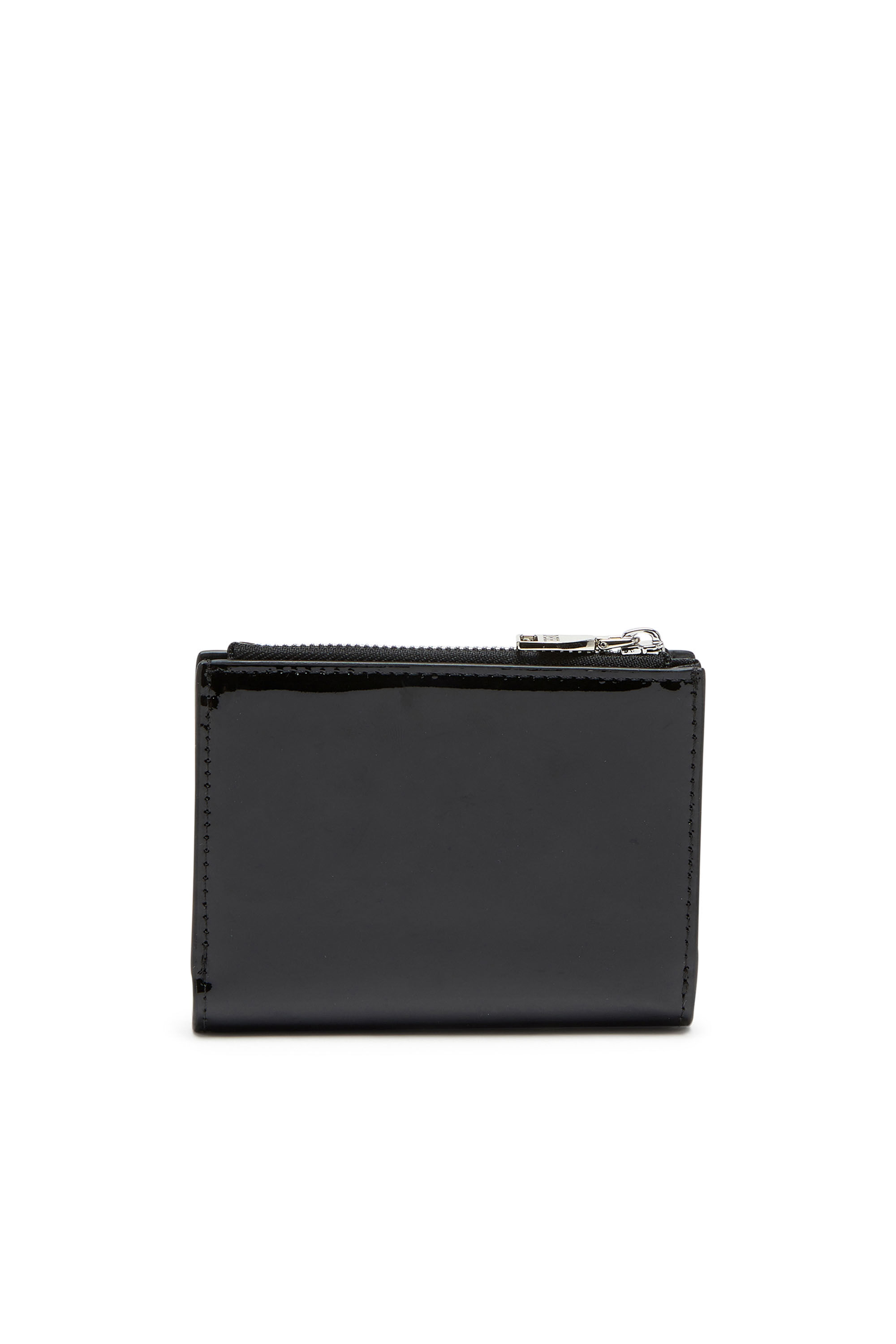 Women's Small wallet in glossy leather | Black | Diesel Women's Small wallet in glossy leather | Black | Diesel