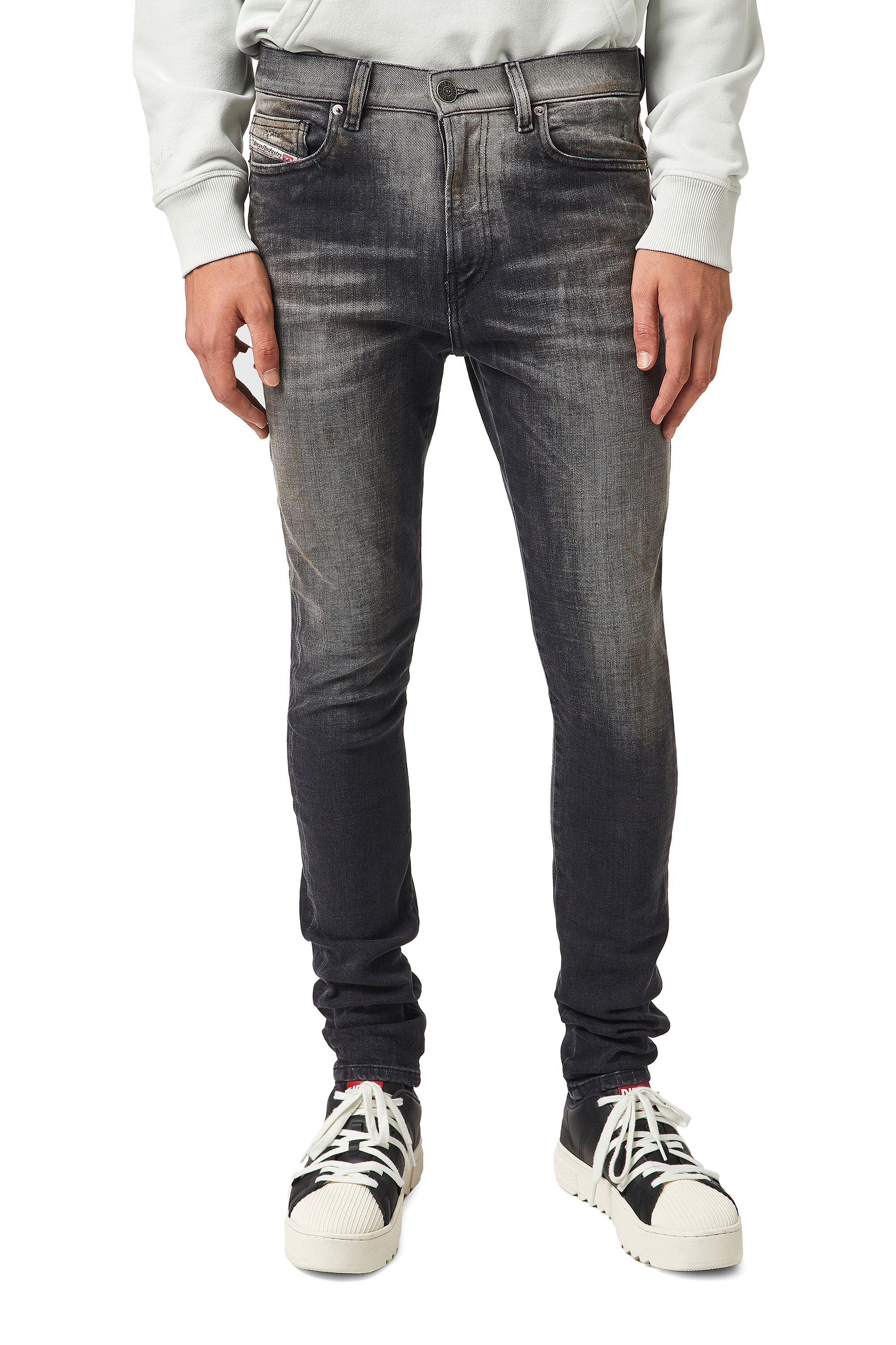 Diesel - Skinny Jeans D-Amny 09A88, Negro/Gris oscuro - Image 3