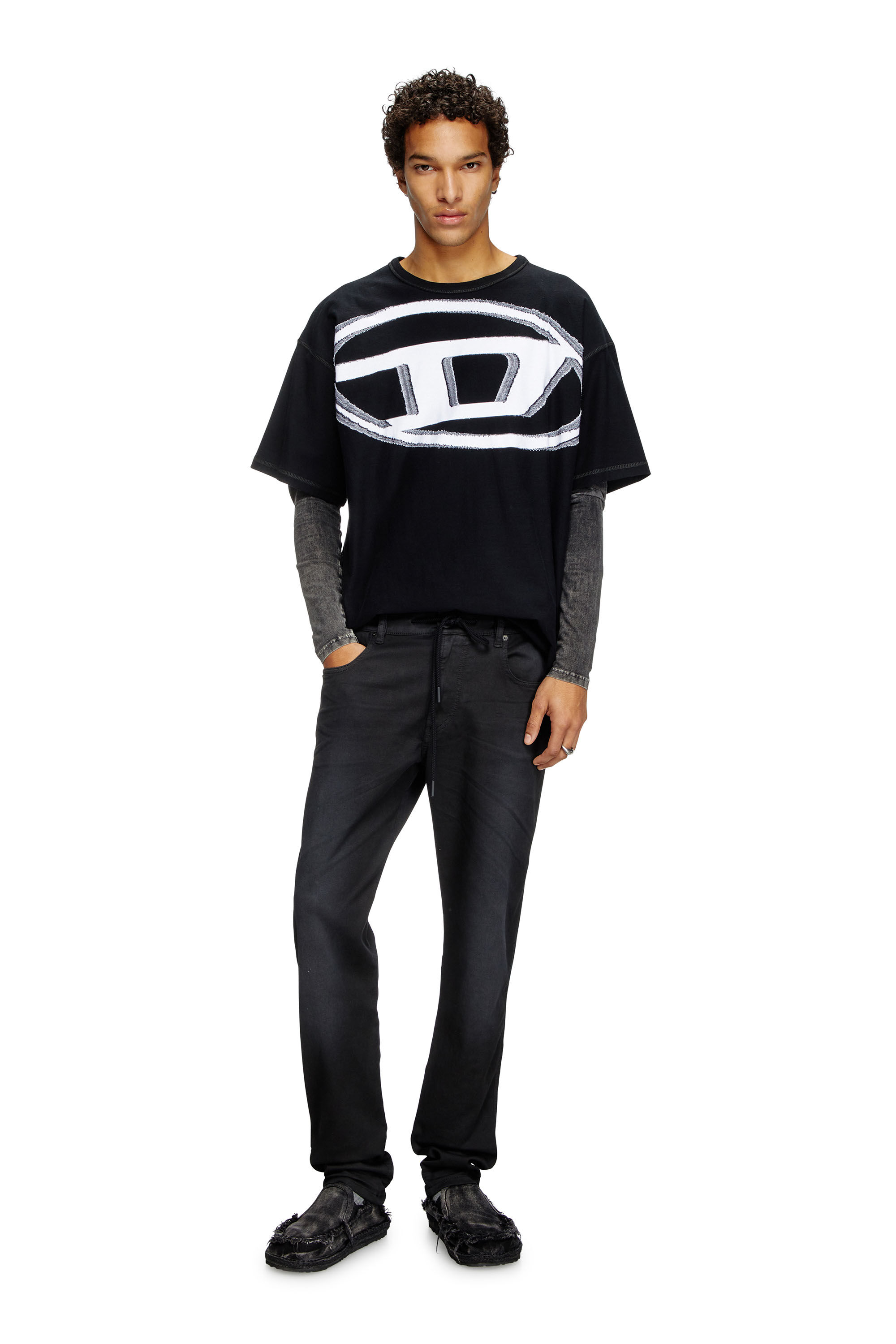 Diesel - Slim 2060 D-Strukt Joggjeans® 0670M Hombre, Negro - 1