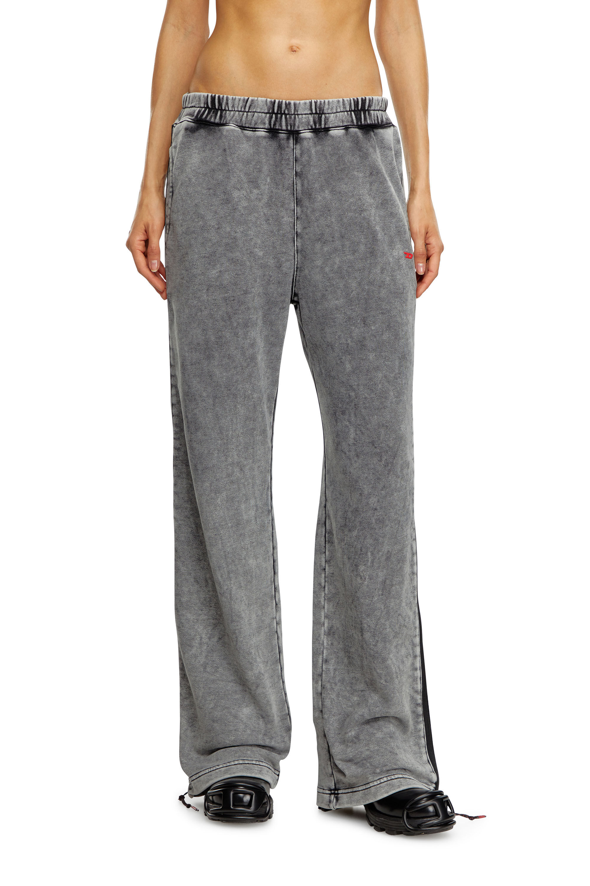 Diesel - AWSB-DELANEY-HT51, Woman's Faded track pants with zip sides in Grey - 3