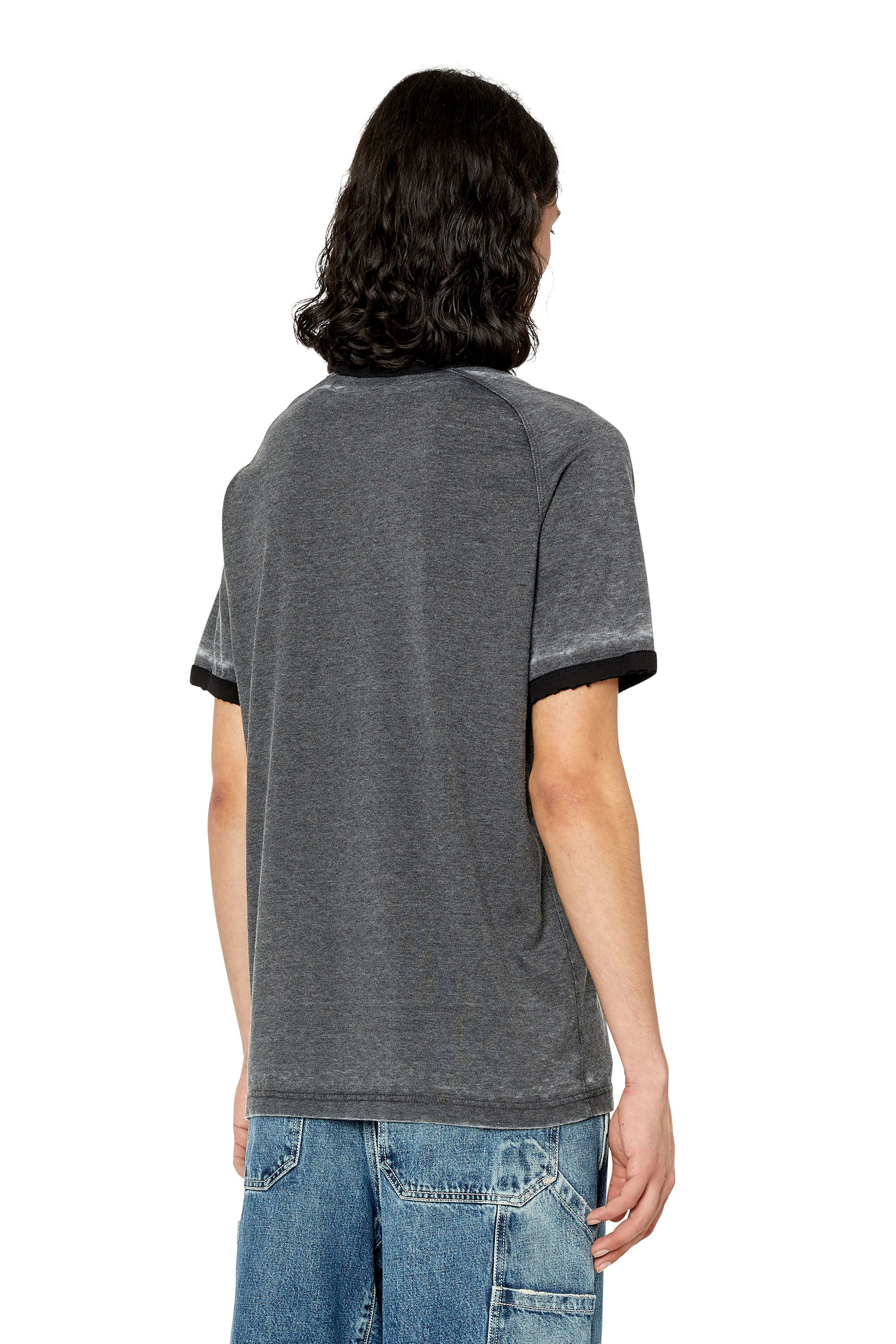 Diesel - T-DIELAN, Camiseta con estampado en hecho a mano Hombre in Gris - 5