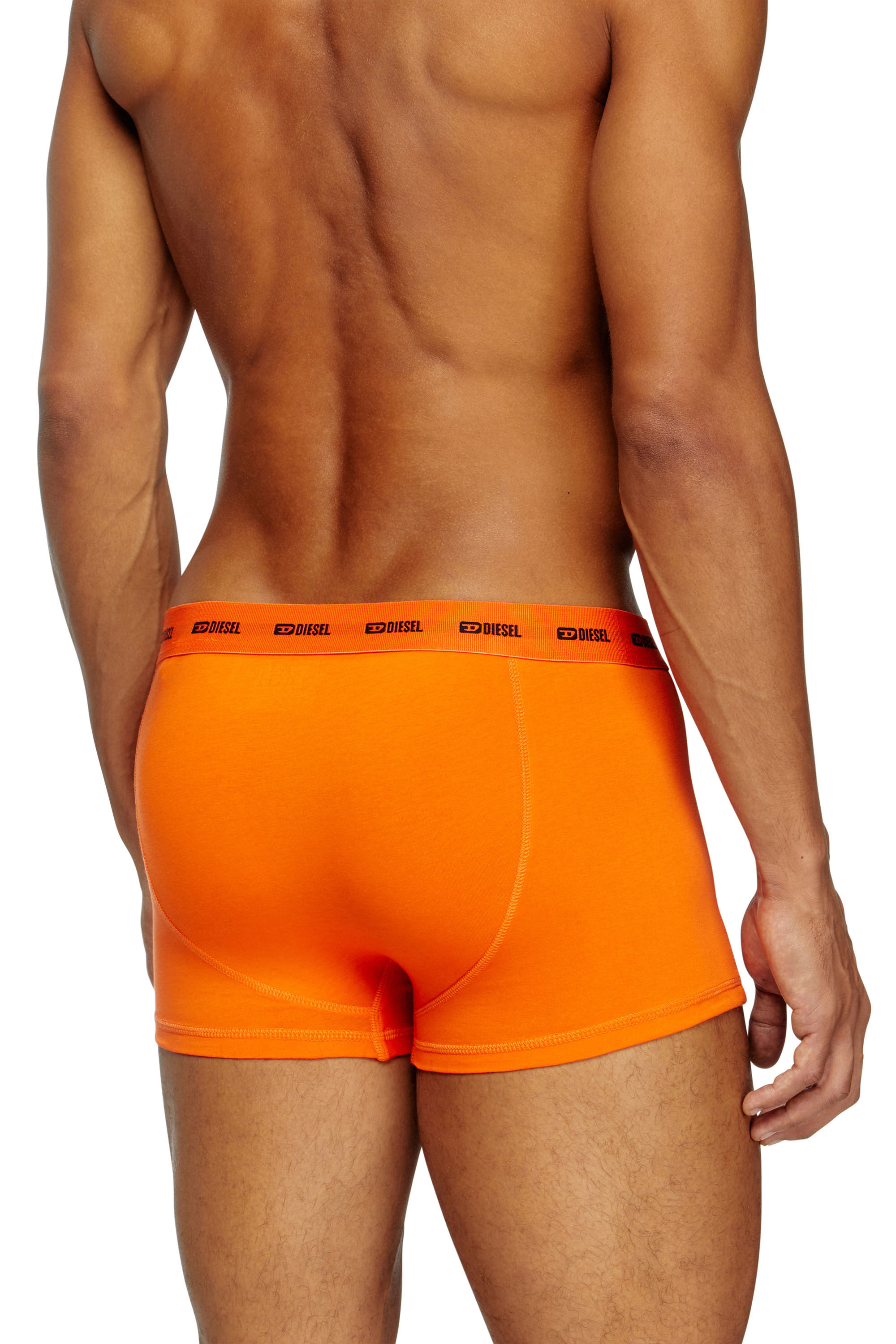 Diesel - DAMIEN-UTLT-3PACK, Man's 3-pack boxer briefs with floral motif in Brown/Orange - 3