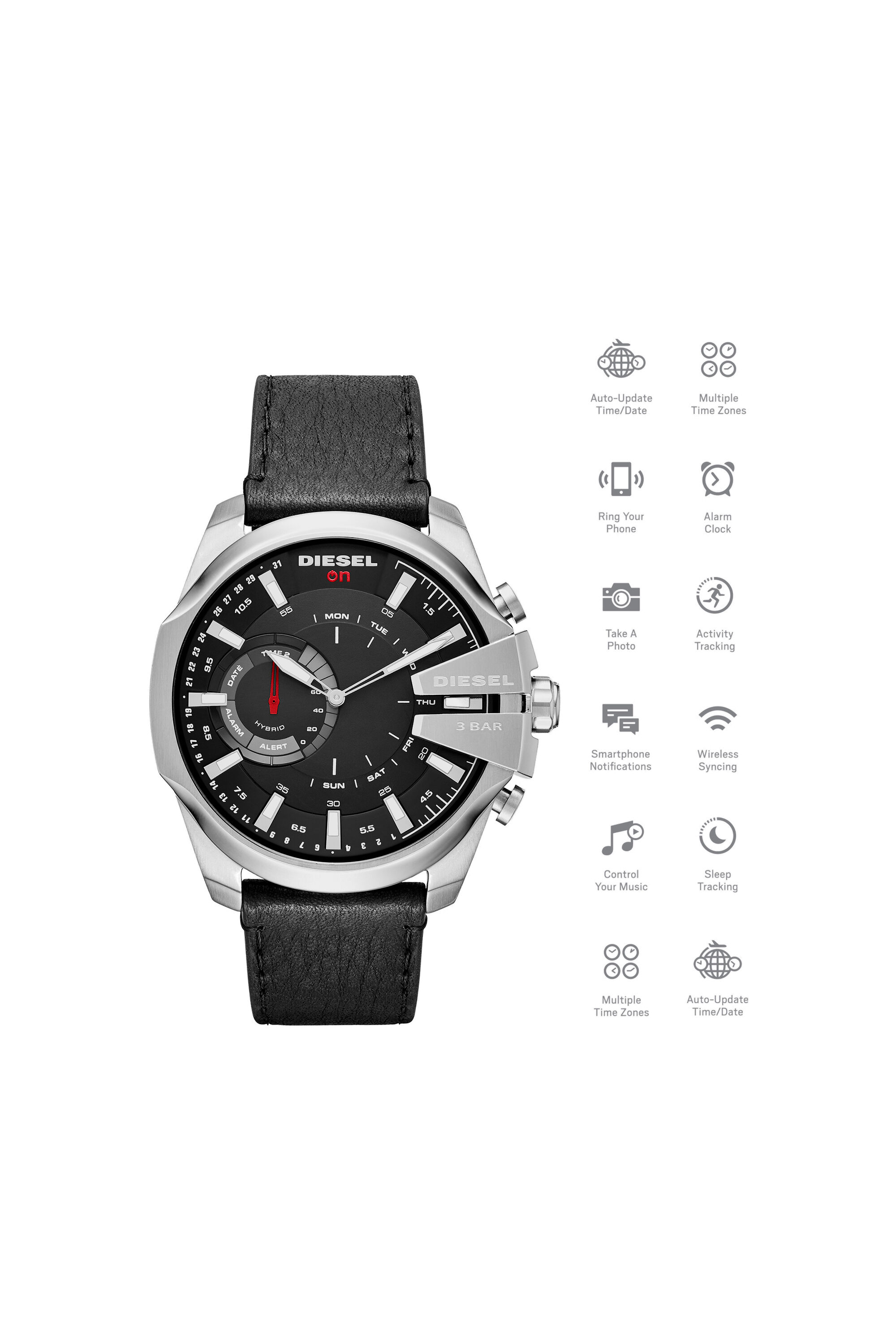 DT1010 Man: Mega Hybrid black smartwatch Diesel