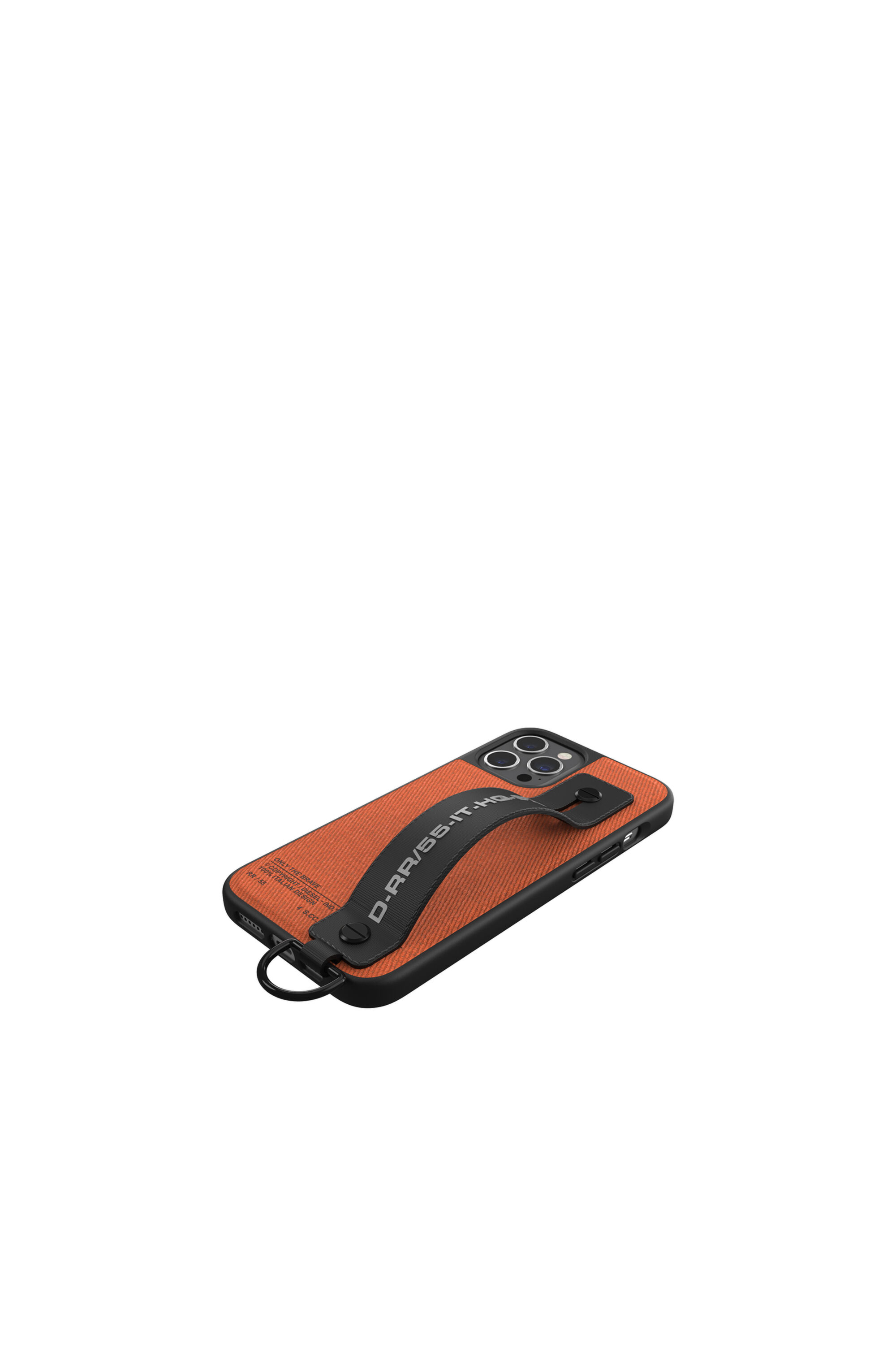 Diesel - 44289  HANDSTRAP CASE, Funda con correa de mano por iPhone 12 Pro Max Unisex in Naranja - 4