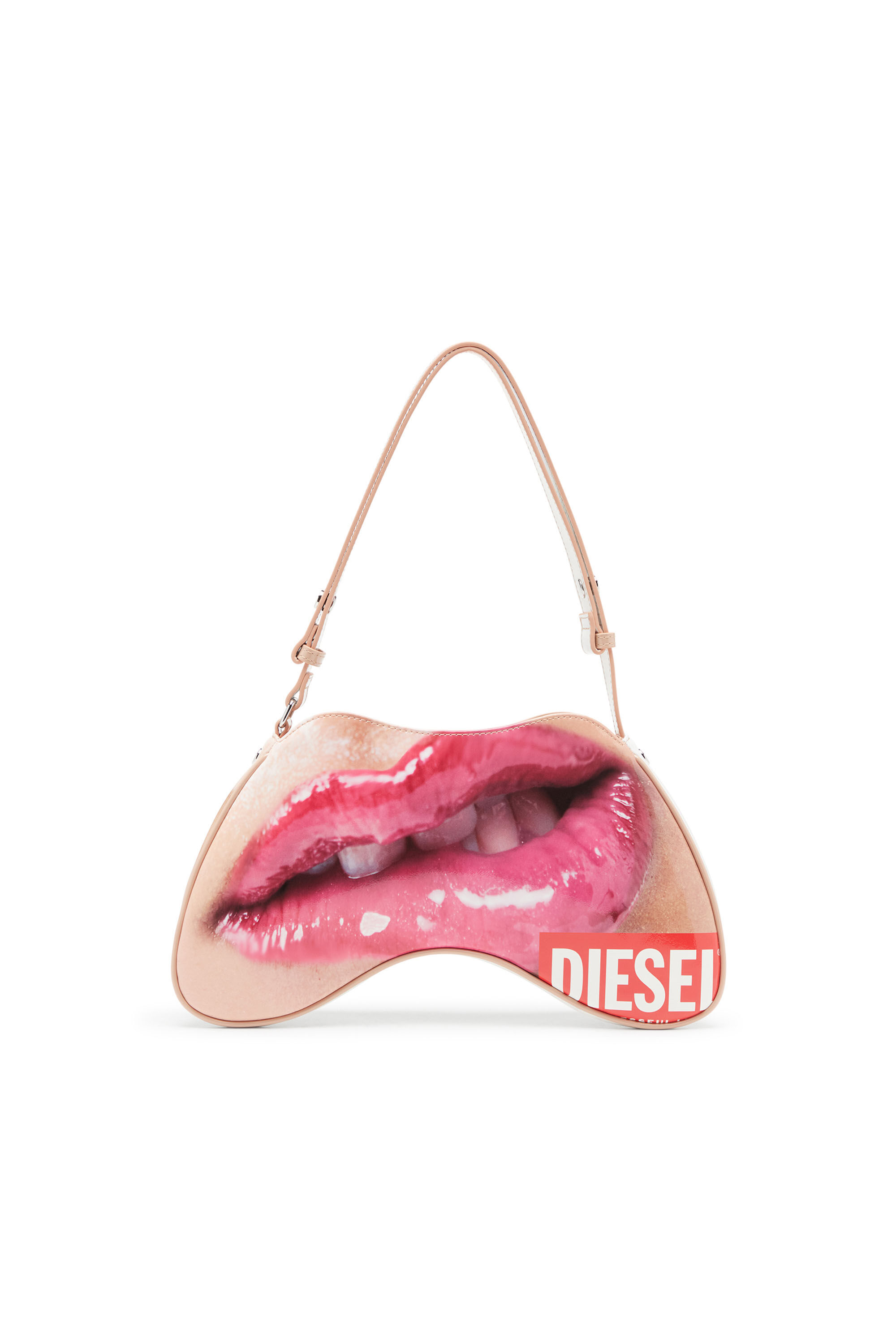 Women's Play-Shoulder bag in printed glossy PU | White | Diesel