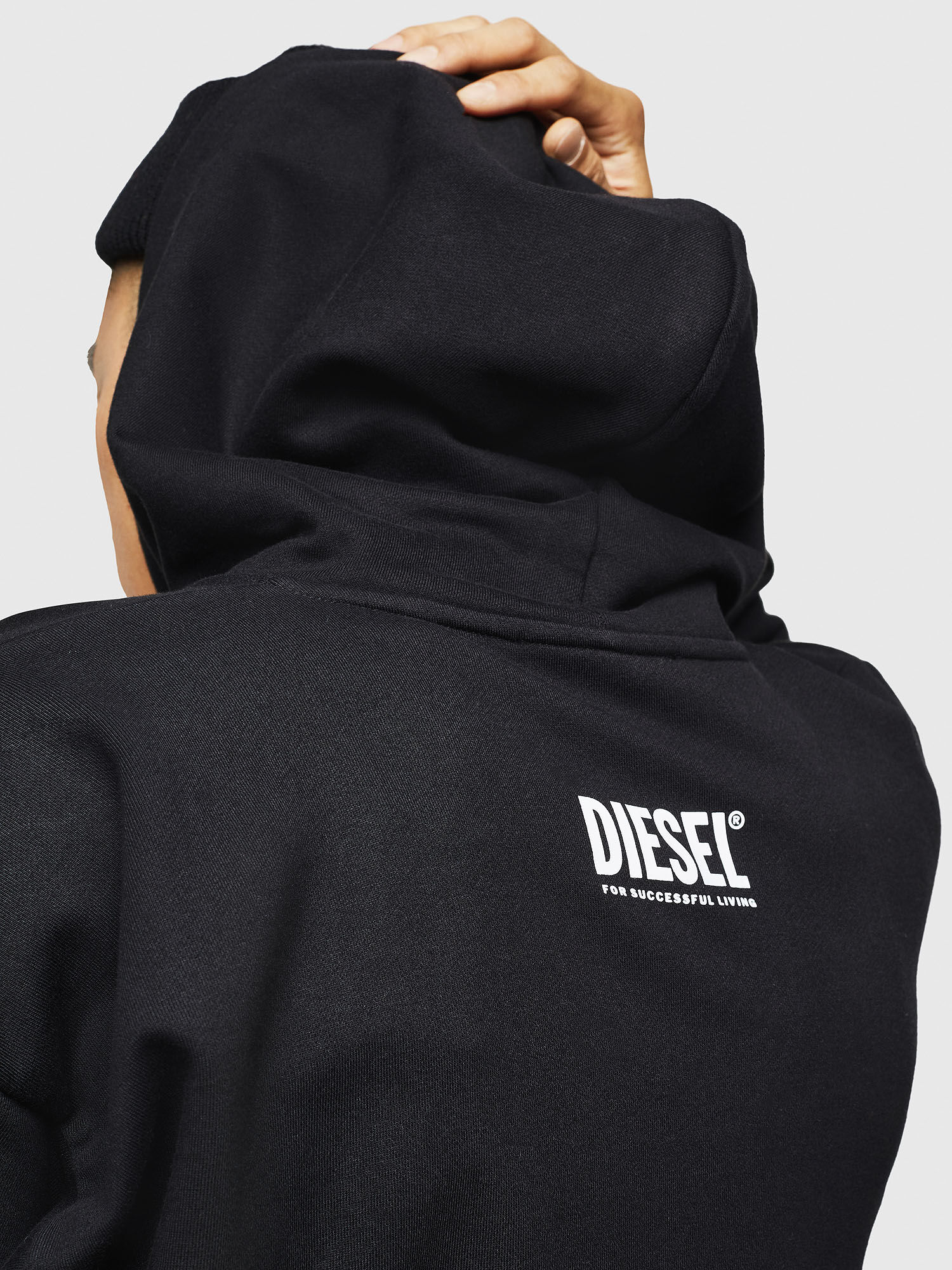 S ALBY B6 Men Cotton hoodie with Eyes Low graphic Diesel