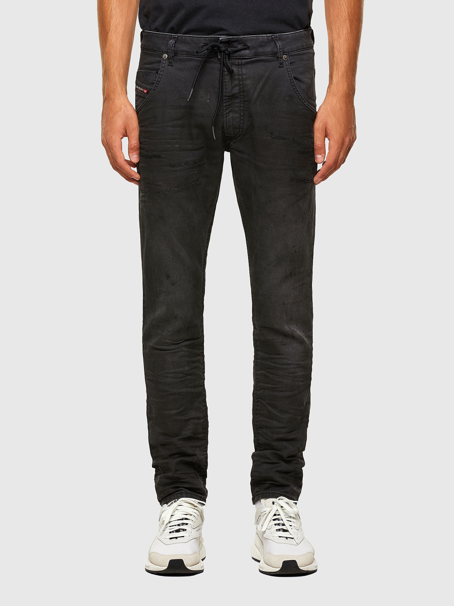 Uil snor Rijk Krooley JoggJeans 069QL Man: Tapered Black/Dark grey Jeans | Diesel
