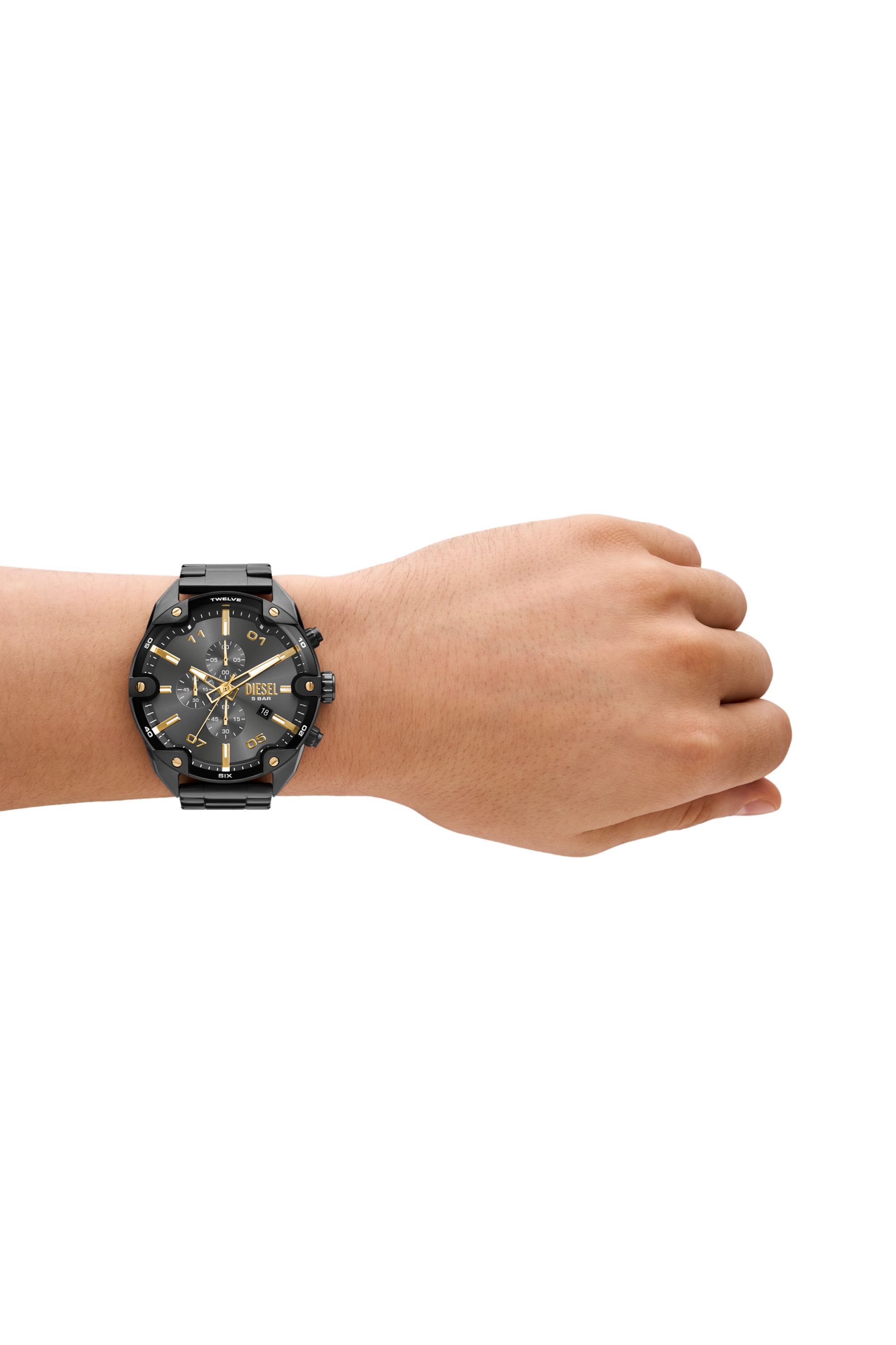 Diesel - DZ4669, Reloj Spiked de acero inoxidable en dos tonos Hombre in Gris - 4