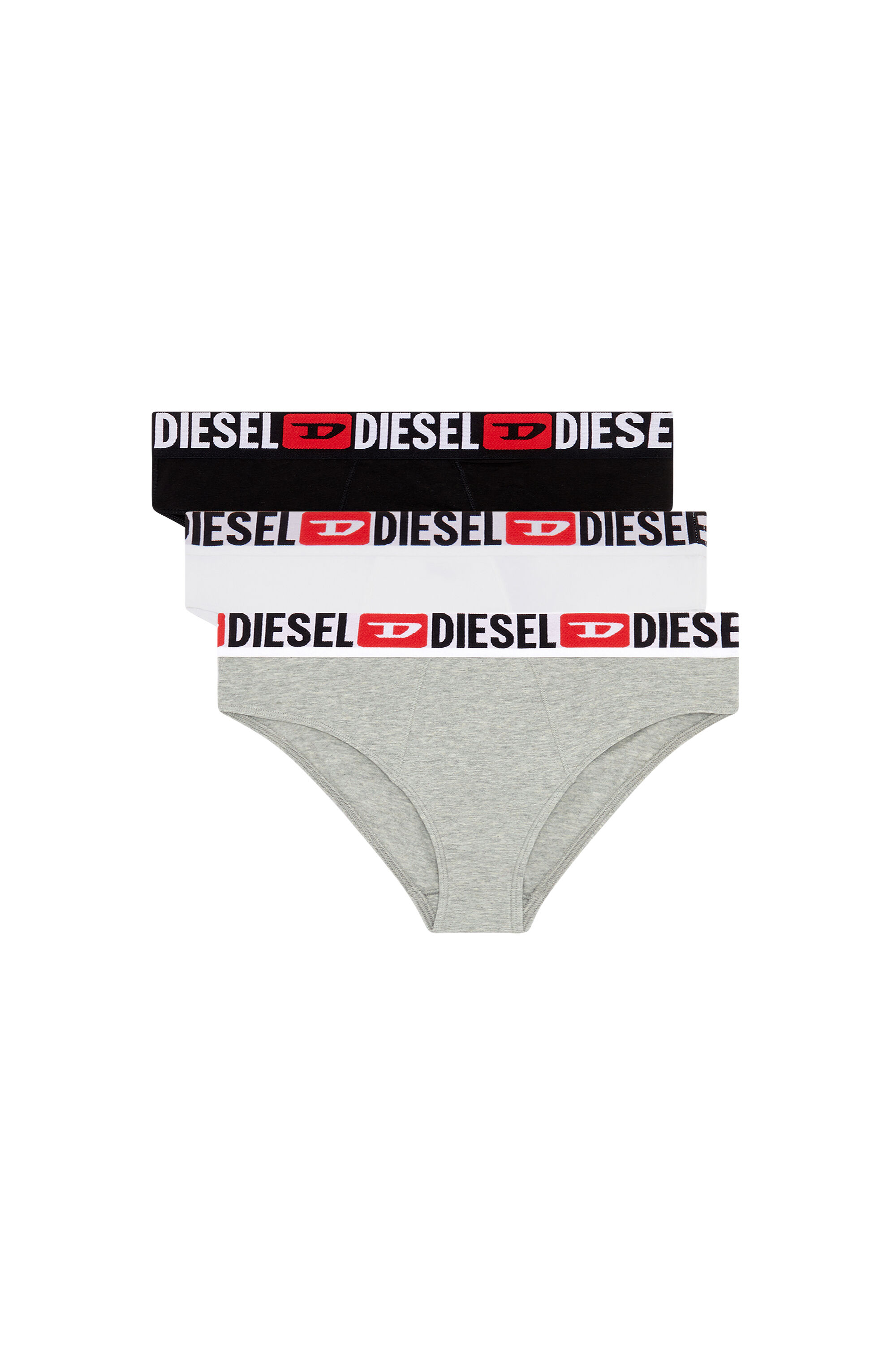 Diesel - UFPN-BLANCA-R-THREEPACK, Woman Three-pack ribbed high-waisted briefs in Multicolor - Image 4