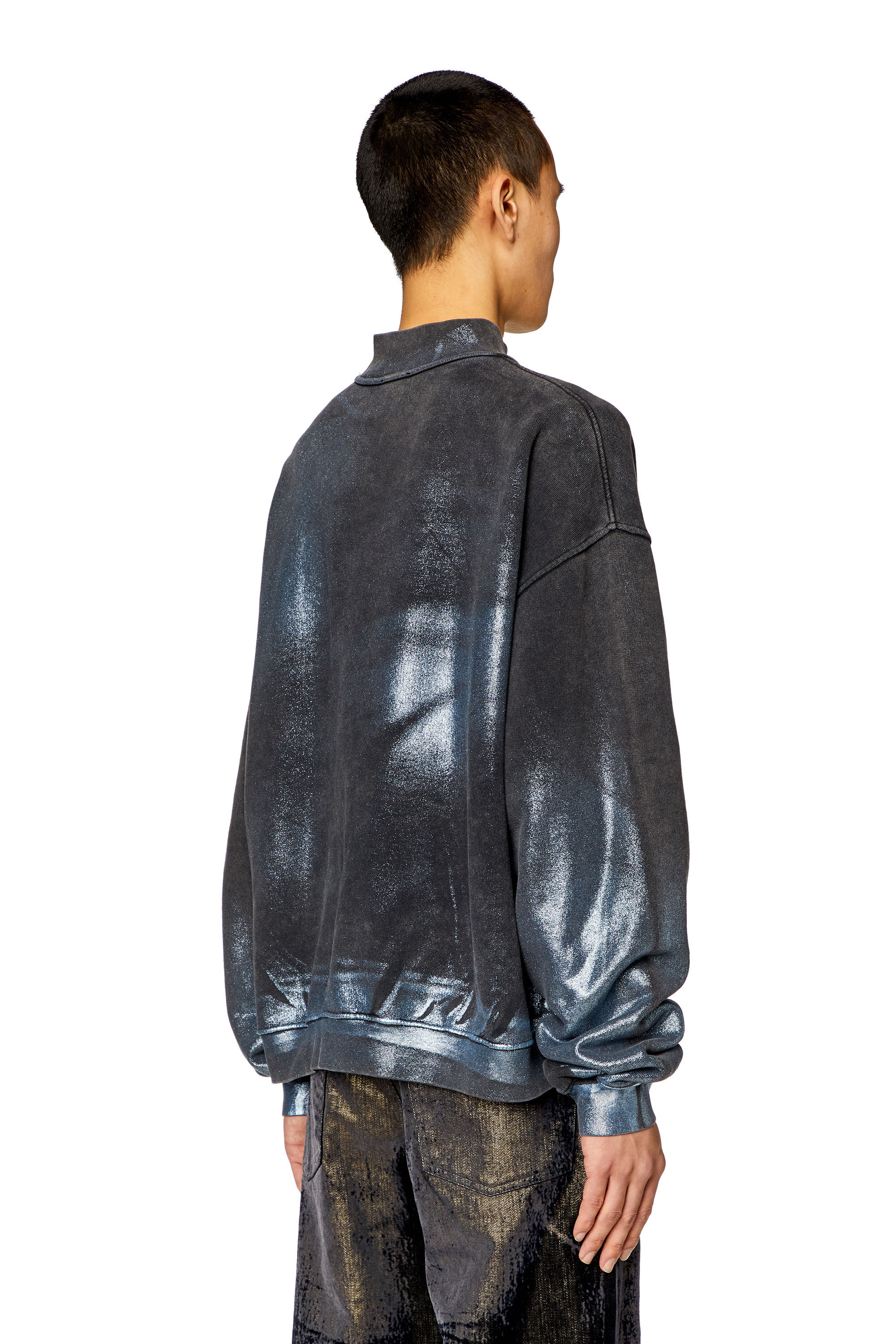 Men's Faded metallic sweatshirt | Multicolor | Diesel