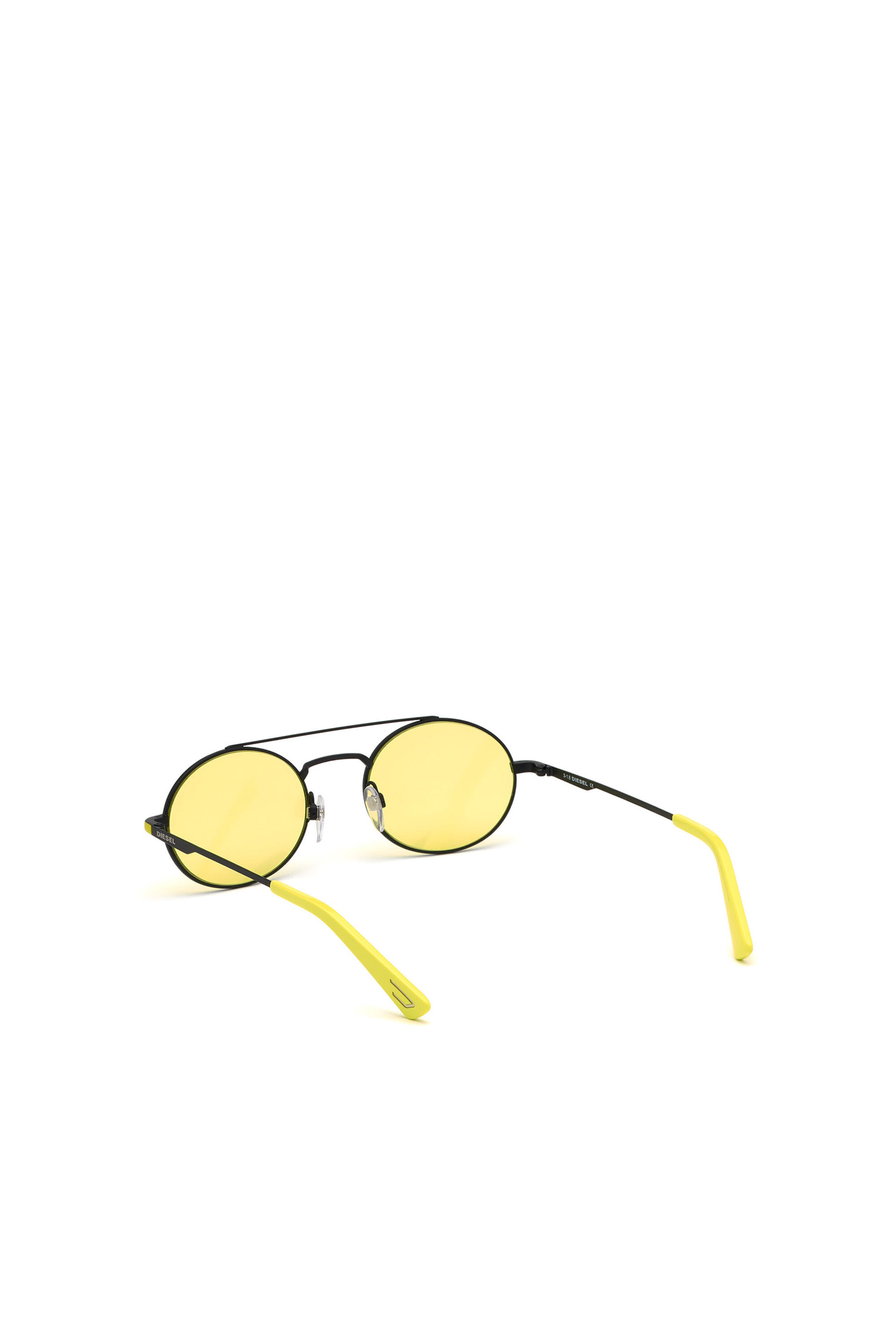 Diesel - DL0289, Gafas en metal con cristales tintados Hombre in Amarillo - 3