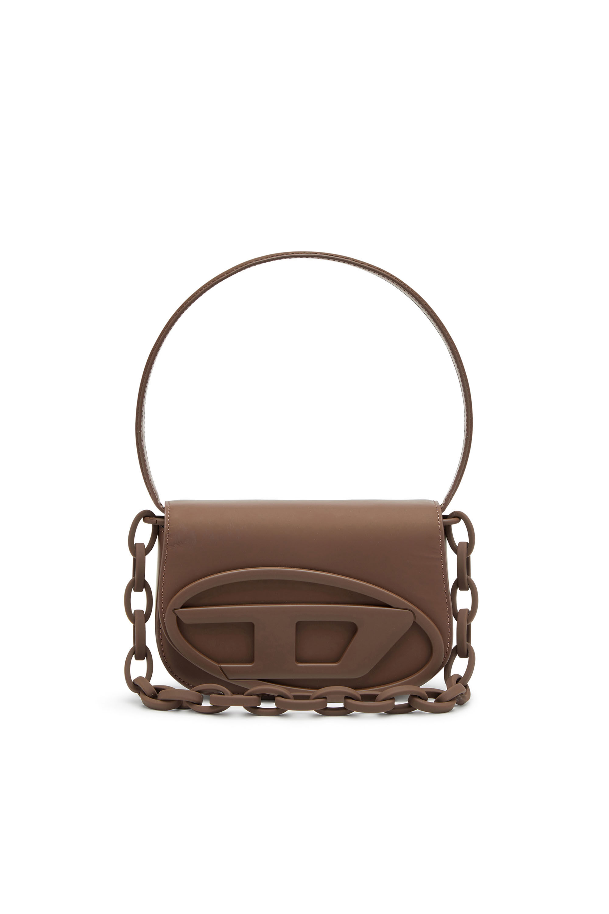 Diesel - 1DR, Woman's 1DR-Iconic shoulder bag in matte leather in Brown - 1