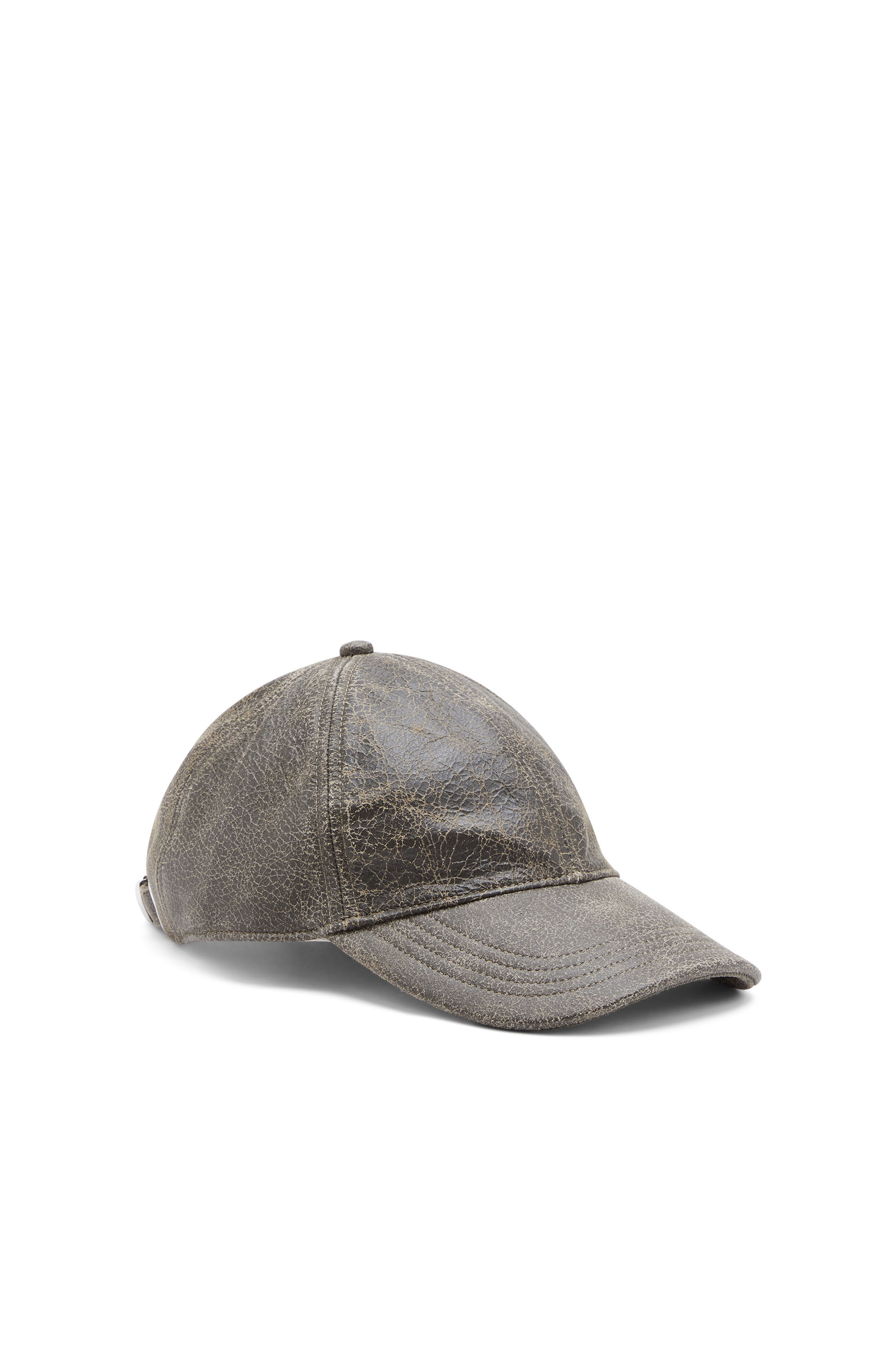 C-BARINS Man: Baseball cap in cracked leather | Diesel