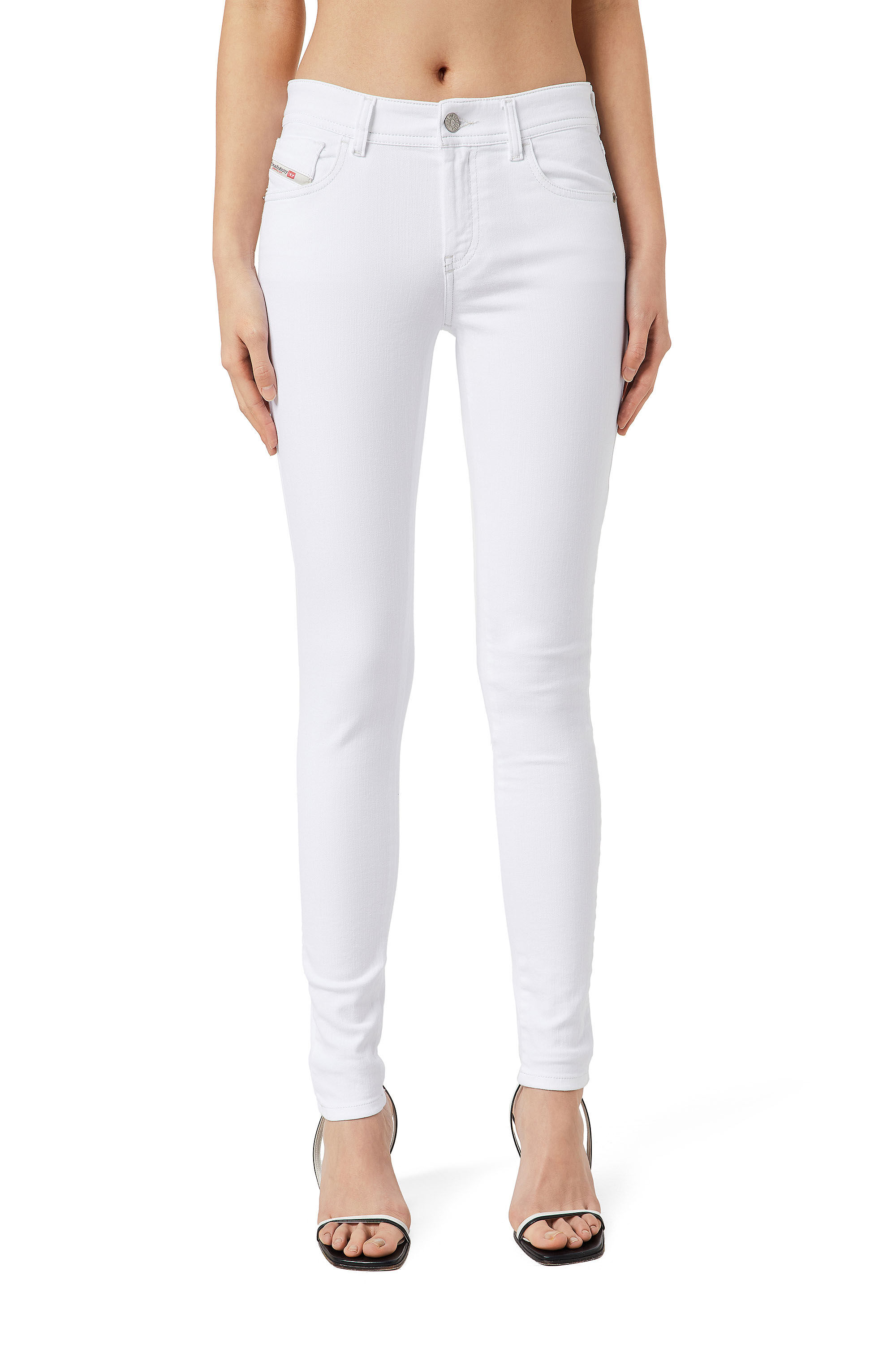 Diesel - Super skinny Jeans 2017 Slandy 09C78, White - Image 3