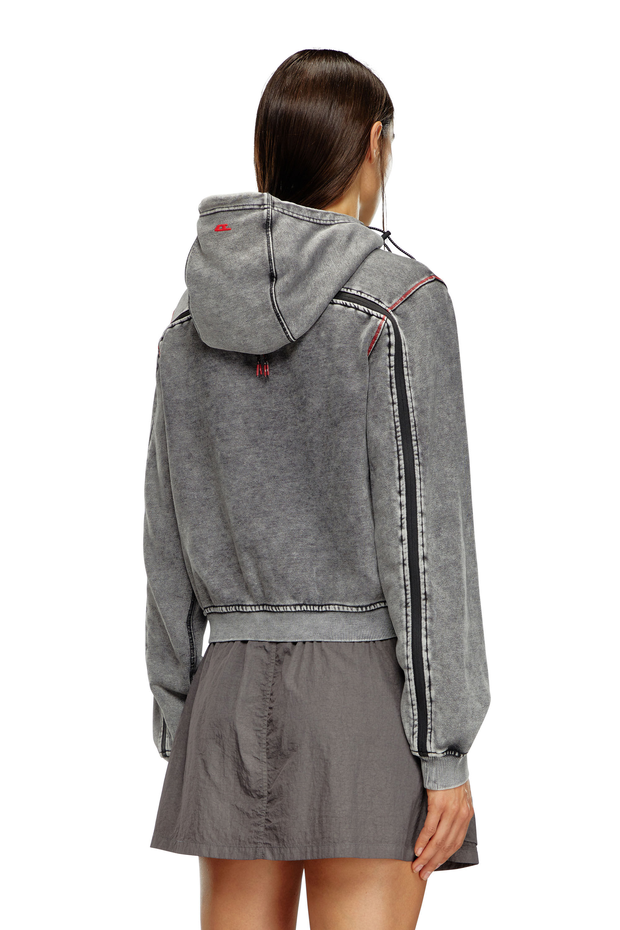 ブランド一覧 | ワールド オンラインストア Women's Diesel | Grey | back zip with hoodie Faded ジャケット・アウター