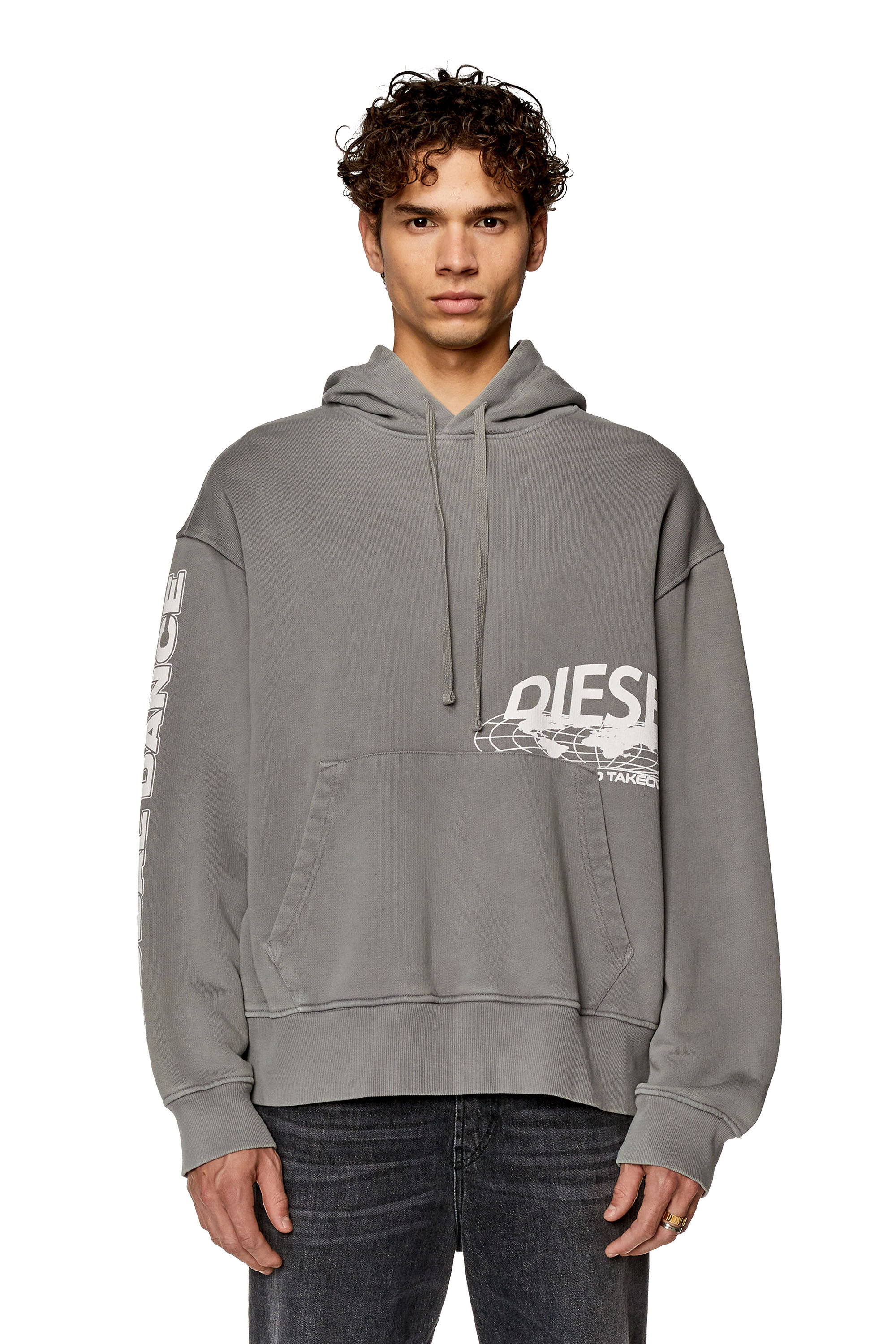 Men s Oversized faded hoodie with graphic print S MACS HOOD L1