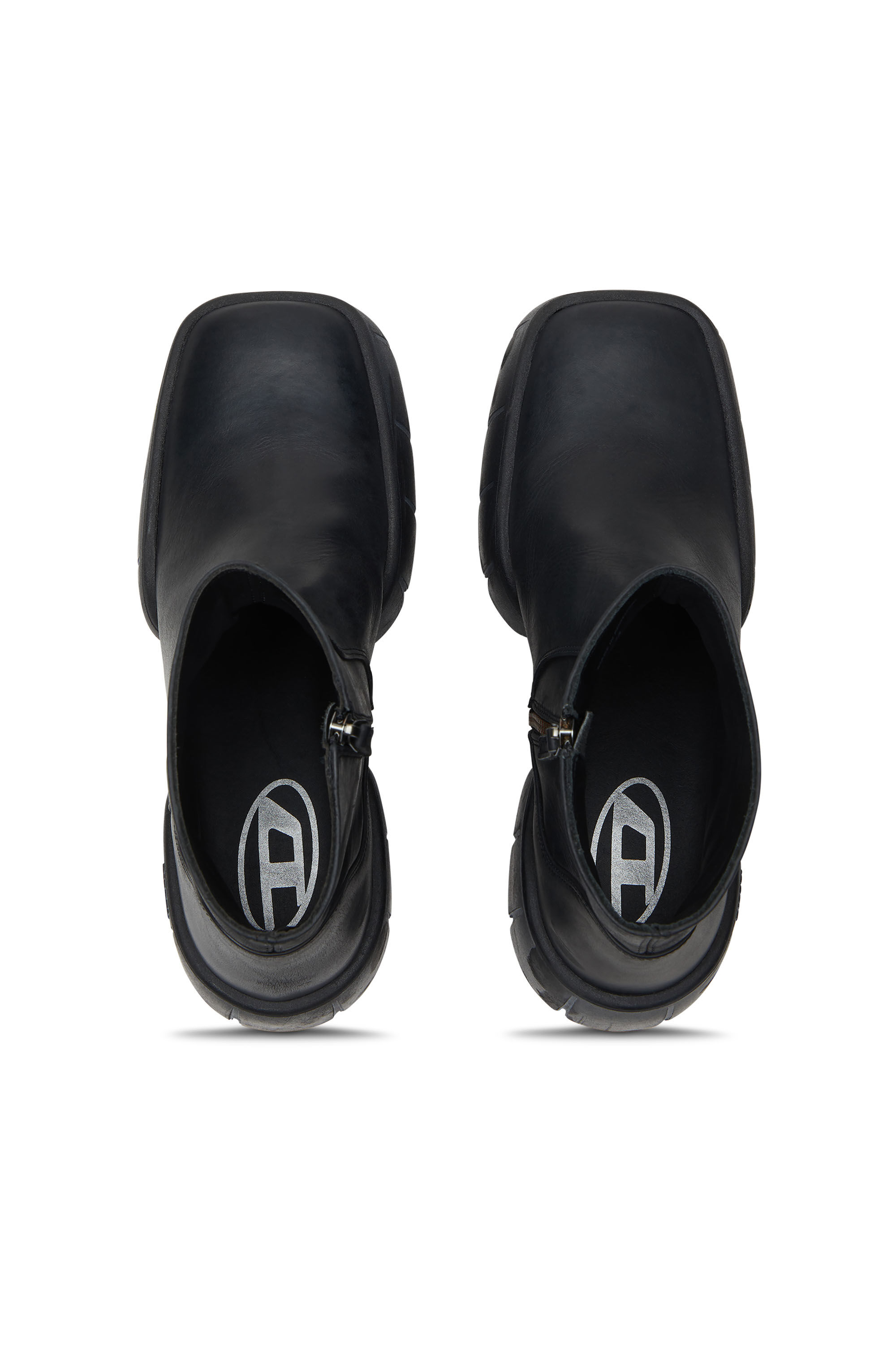 Diesel - D-TEX BT, Botas de cuero encerado hasta el tobillo con suela partida Hombre in Negro - 4