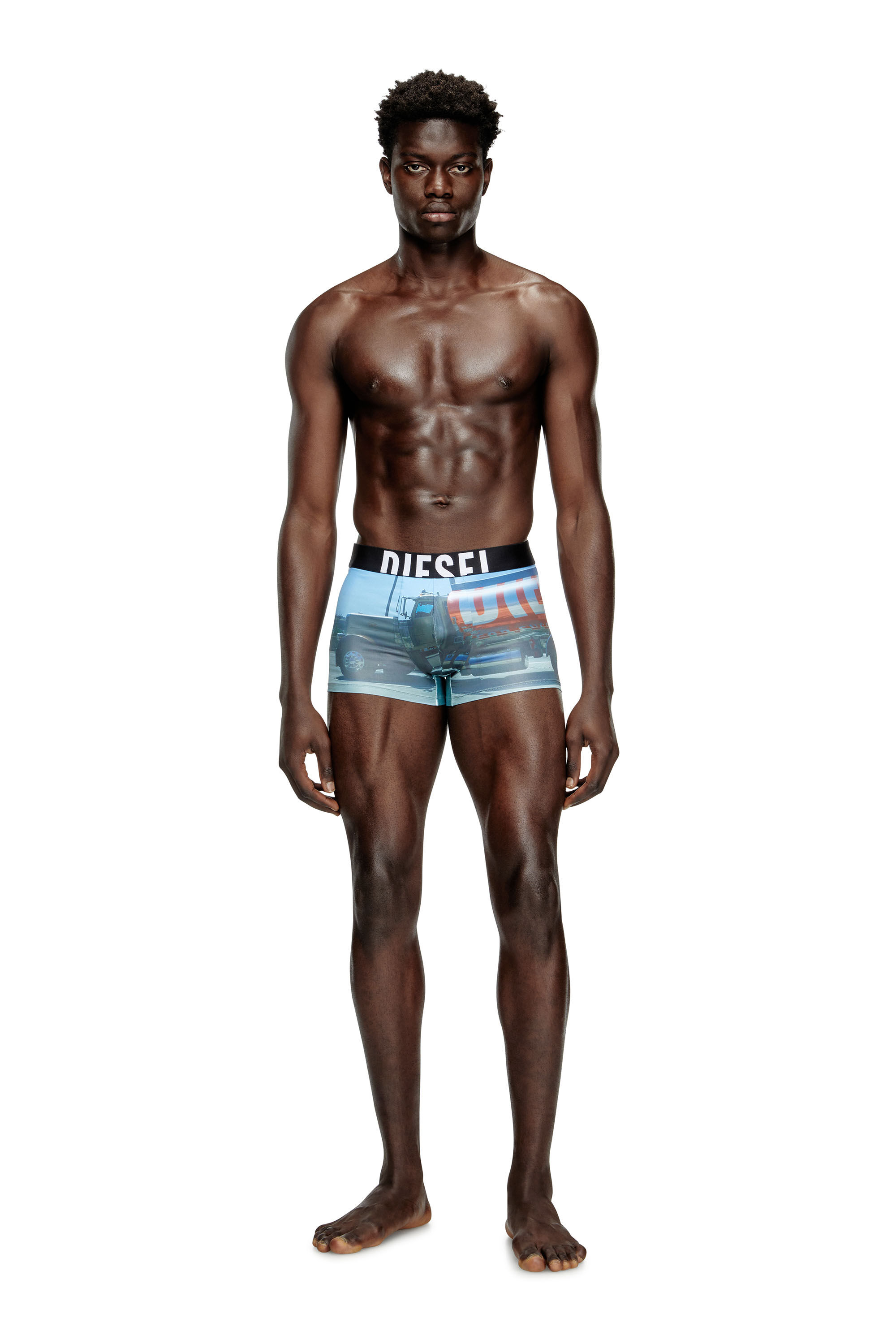 Diesel - DAMIEN-D-POP-40, Man's Boxer briefs with Pop print in Light Blue - 2