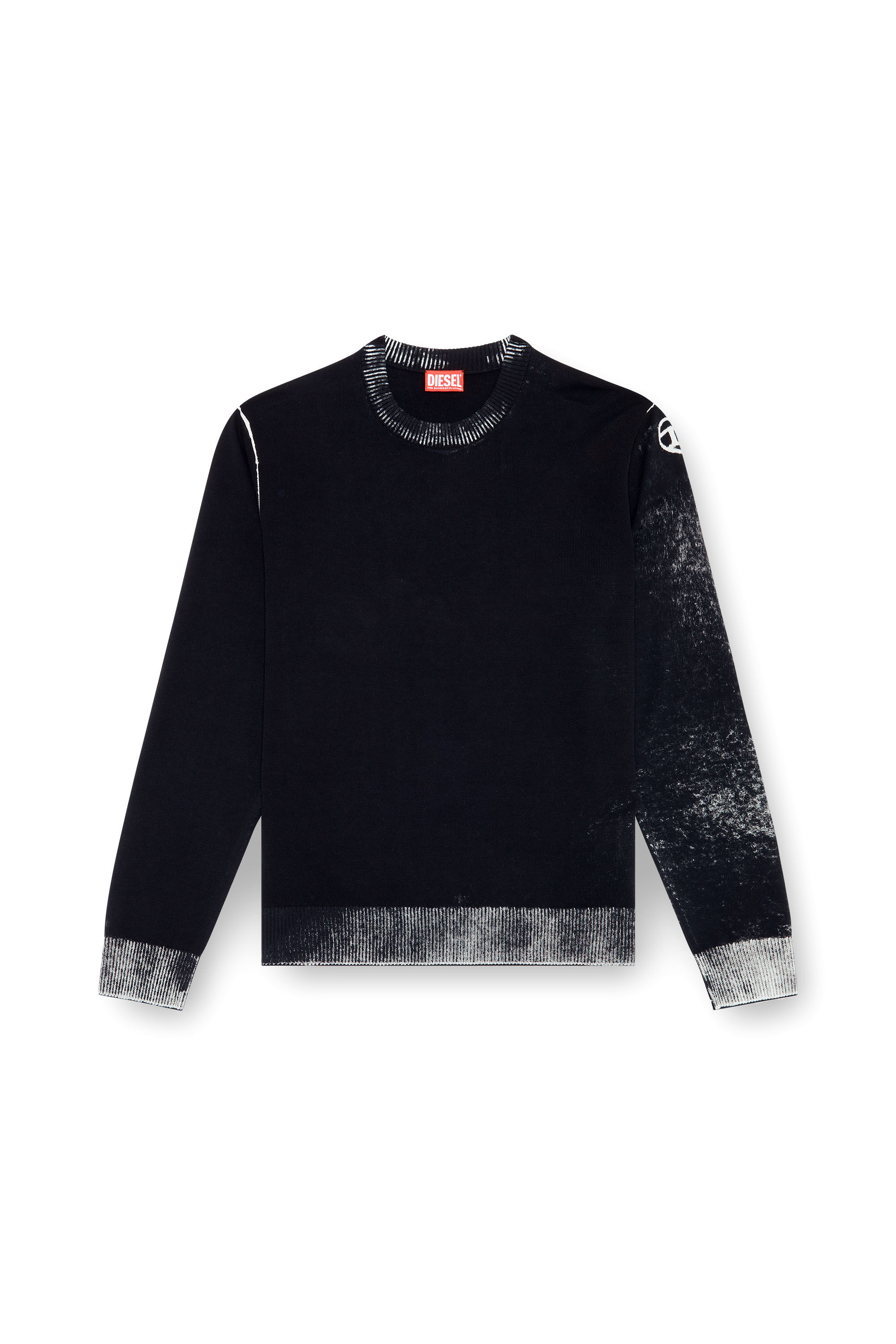 Men's Reverse-print cotton jumper | Black | Diesel