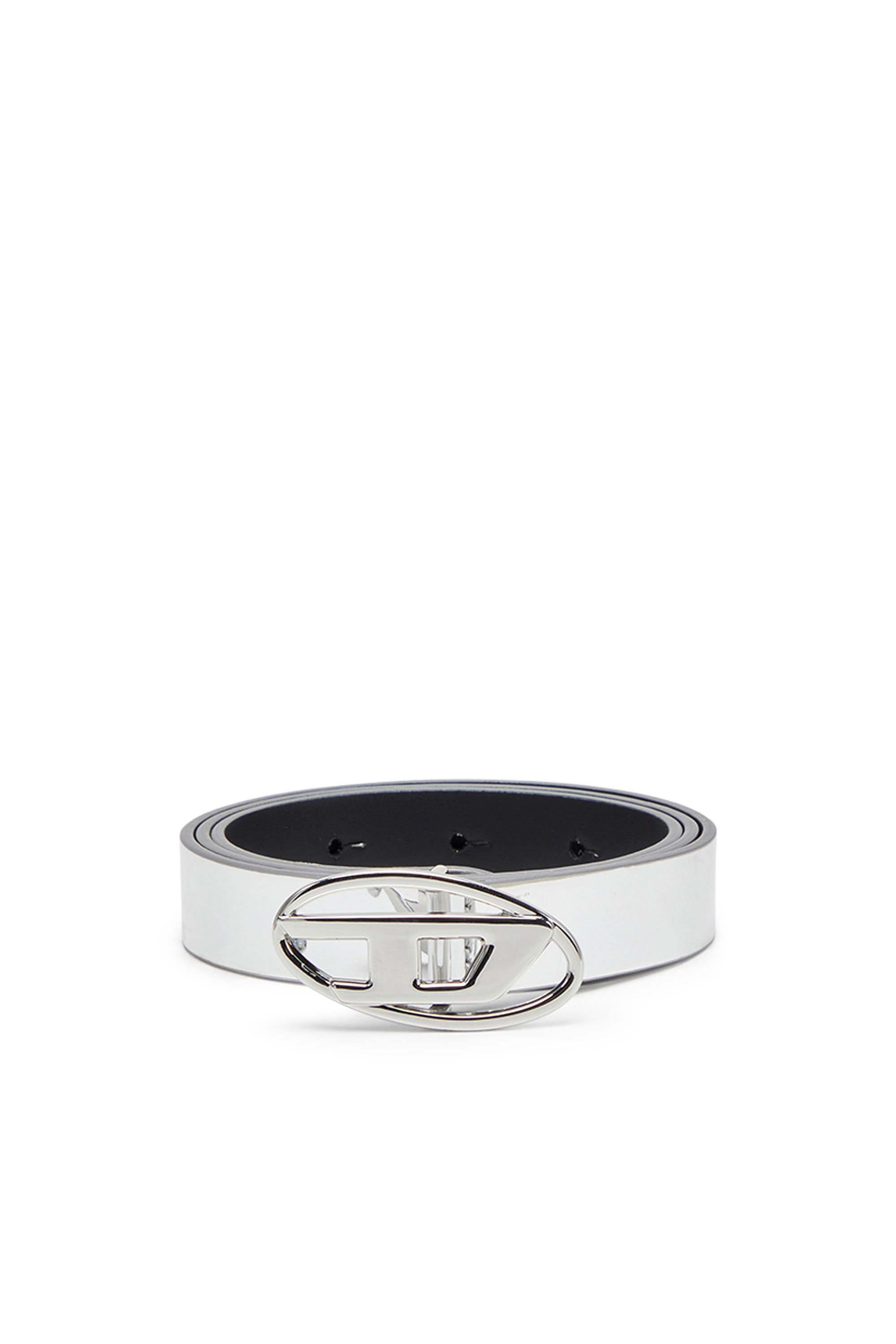 Women's 2cm slim metallic belt | White | Diesel