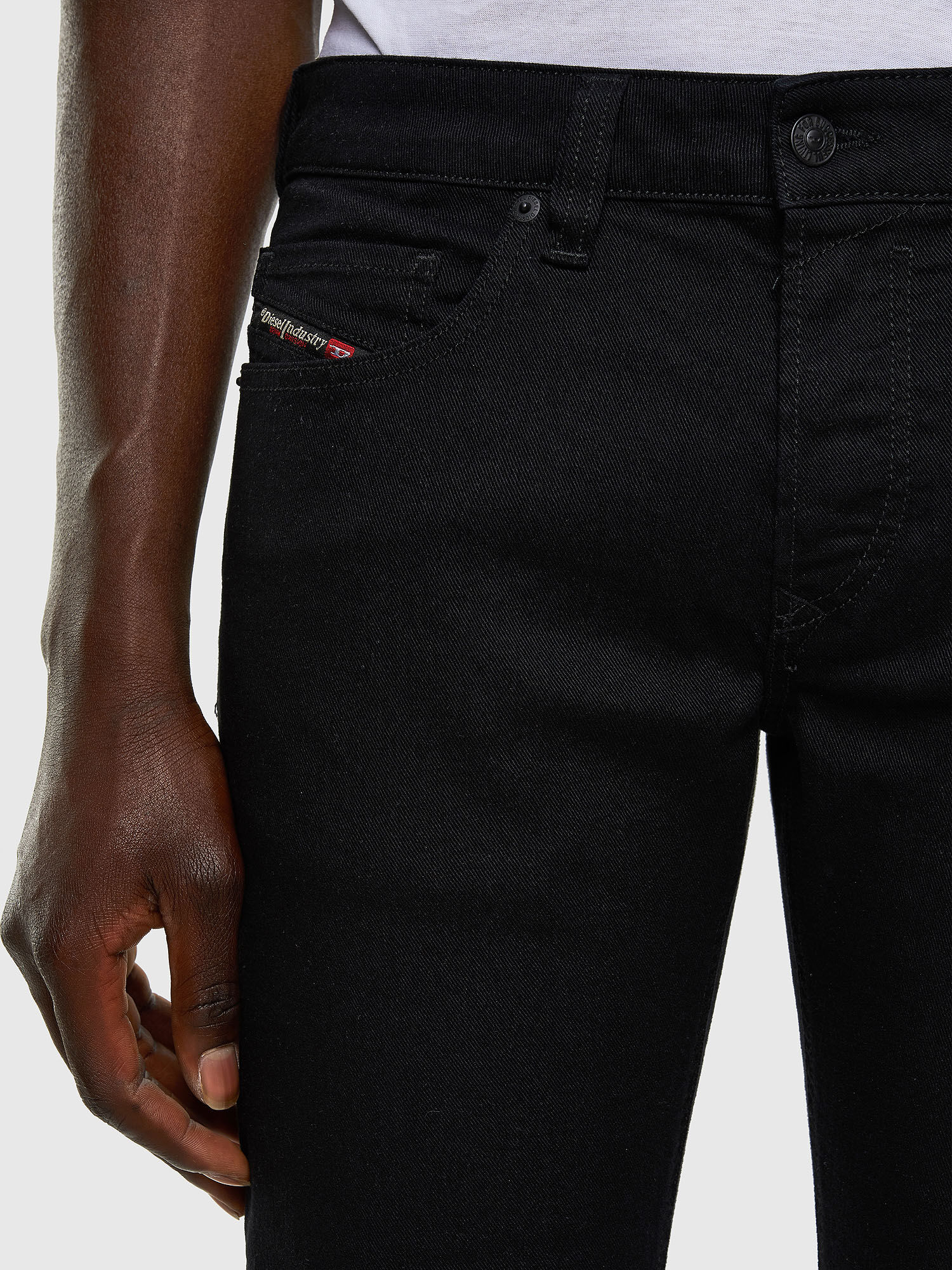 Safado Straight Jeans 0688H Black Dark Grey Wash Stretch Diesel