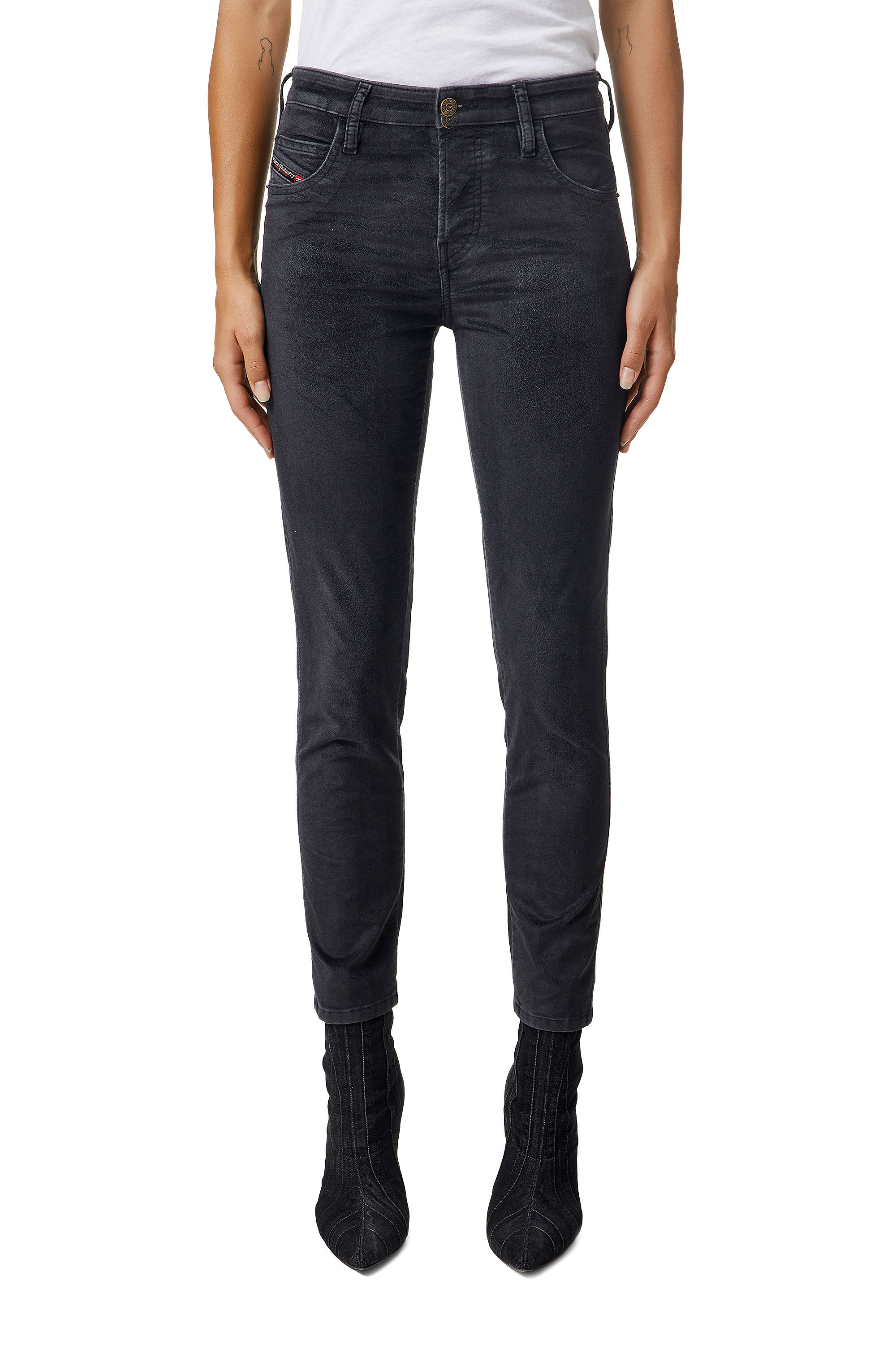 Diesel - Babhila Slim Jeans 069XI, Black/Dark grey - Image 3