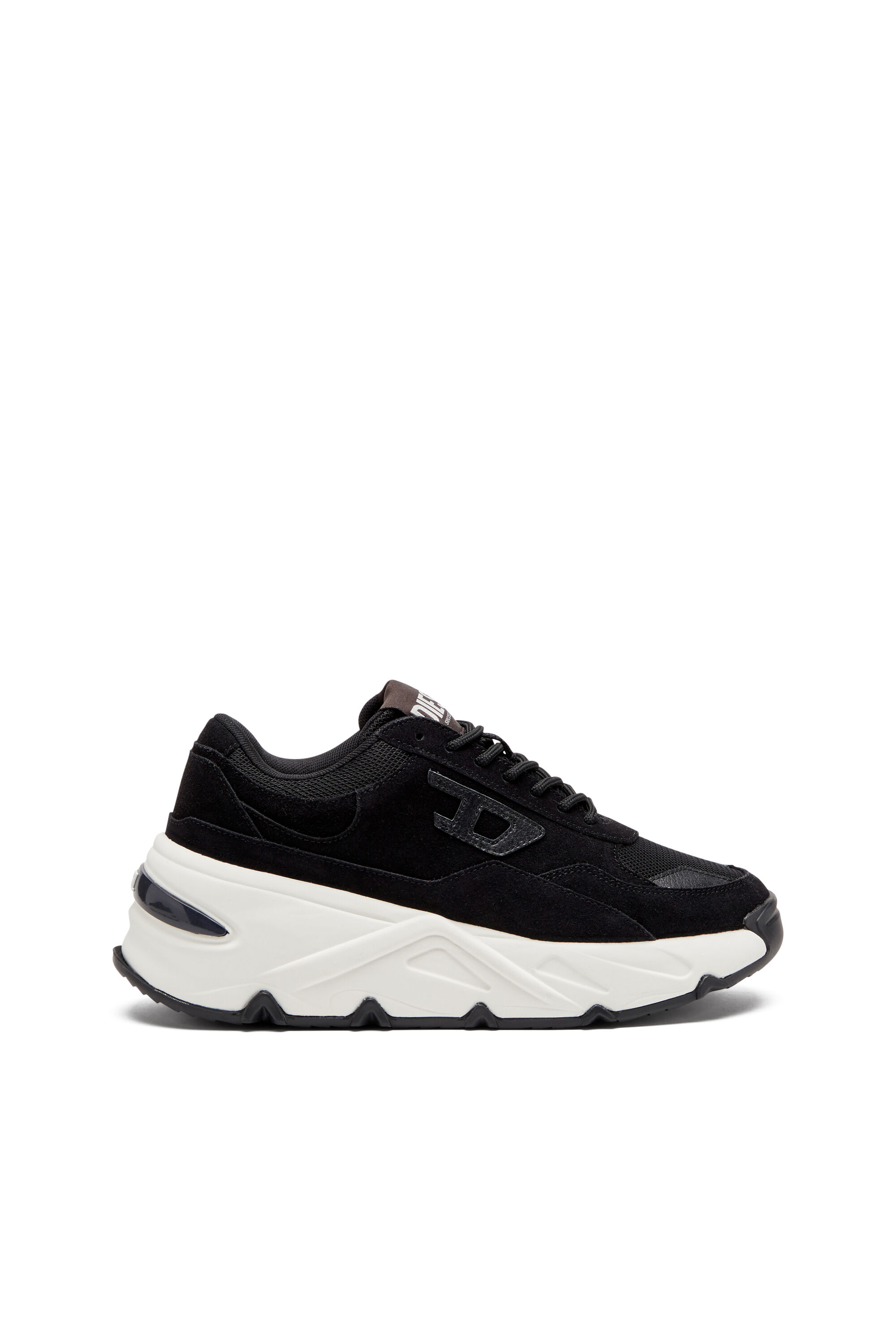 Diesel - S-SAVANNAH W, S-Savannah-Deportivas con suela de plataforma en gamuza y malla Mujer in Negro - 1