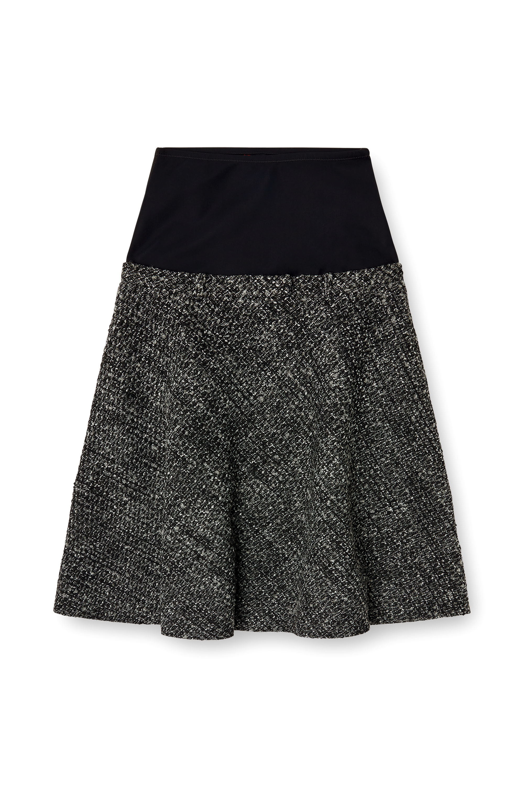 Diesel - O-GRACE, Falda bouclé con cintura elástica Mujer in Negro - 2