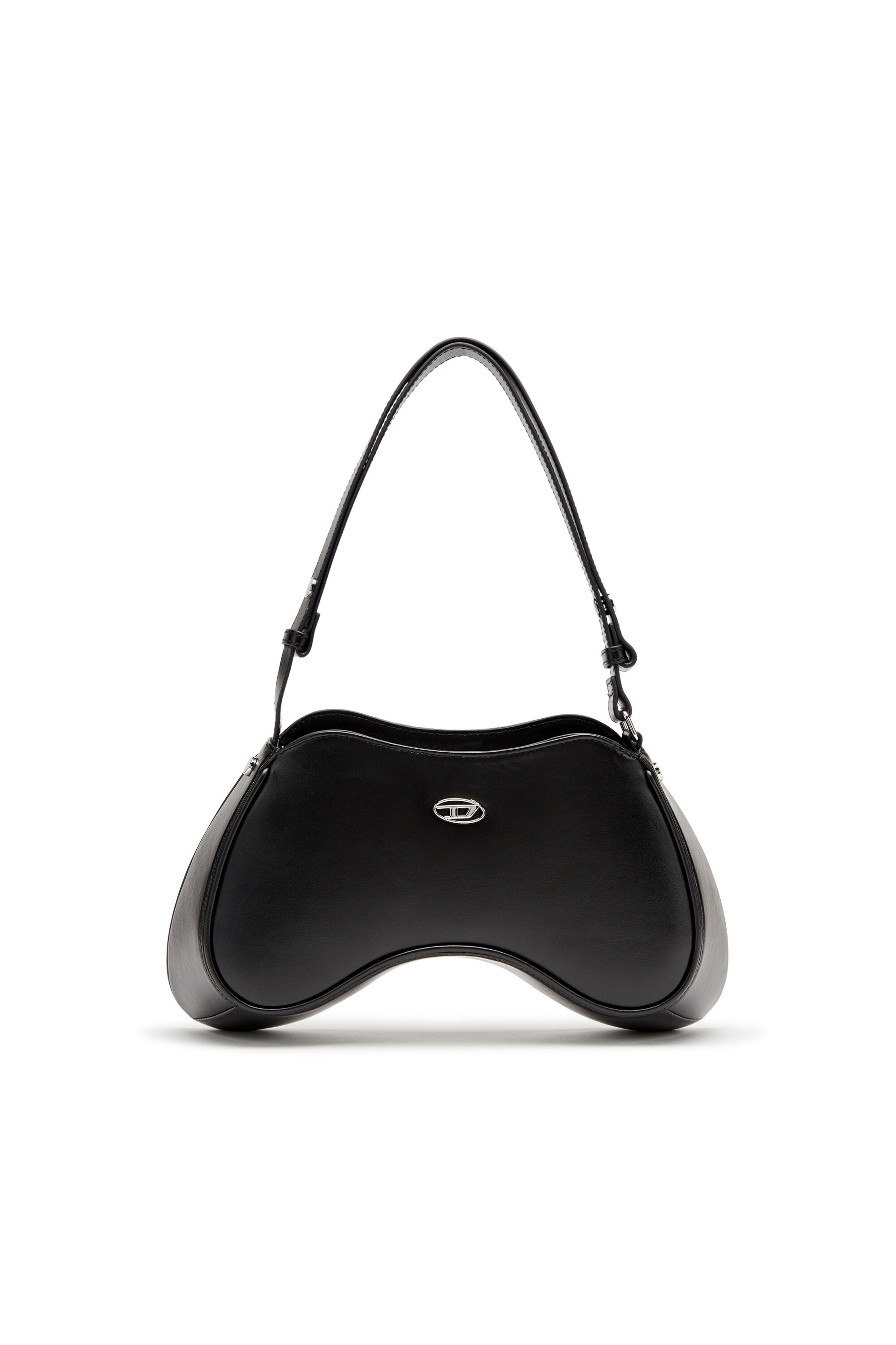 Women's Play-Semi gloss leather shoulder bag | Black | Diesel