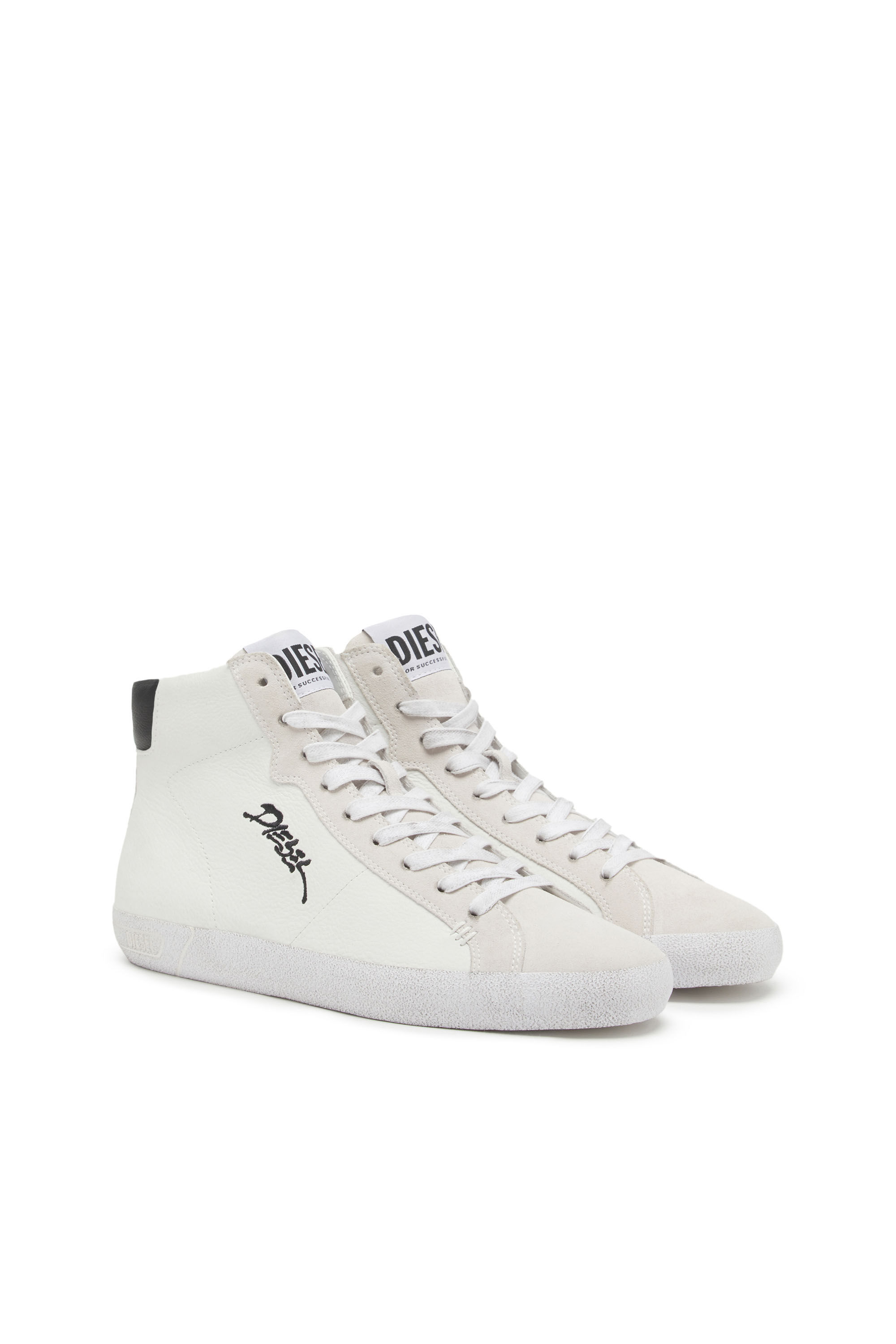 Diesel - S-LEROJI MID, S-Leroji Mid - Zapatillas altas con logotipo bordado Hombre in Blanco - 2