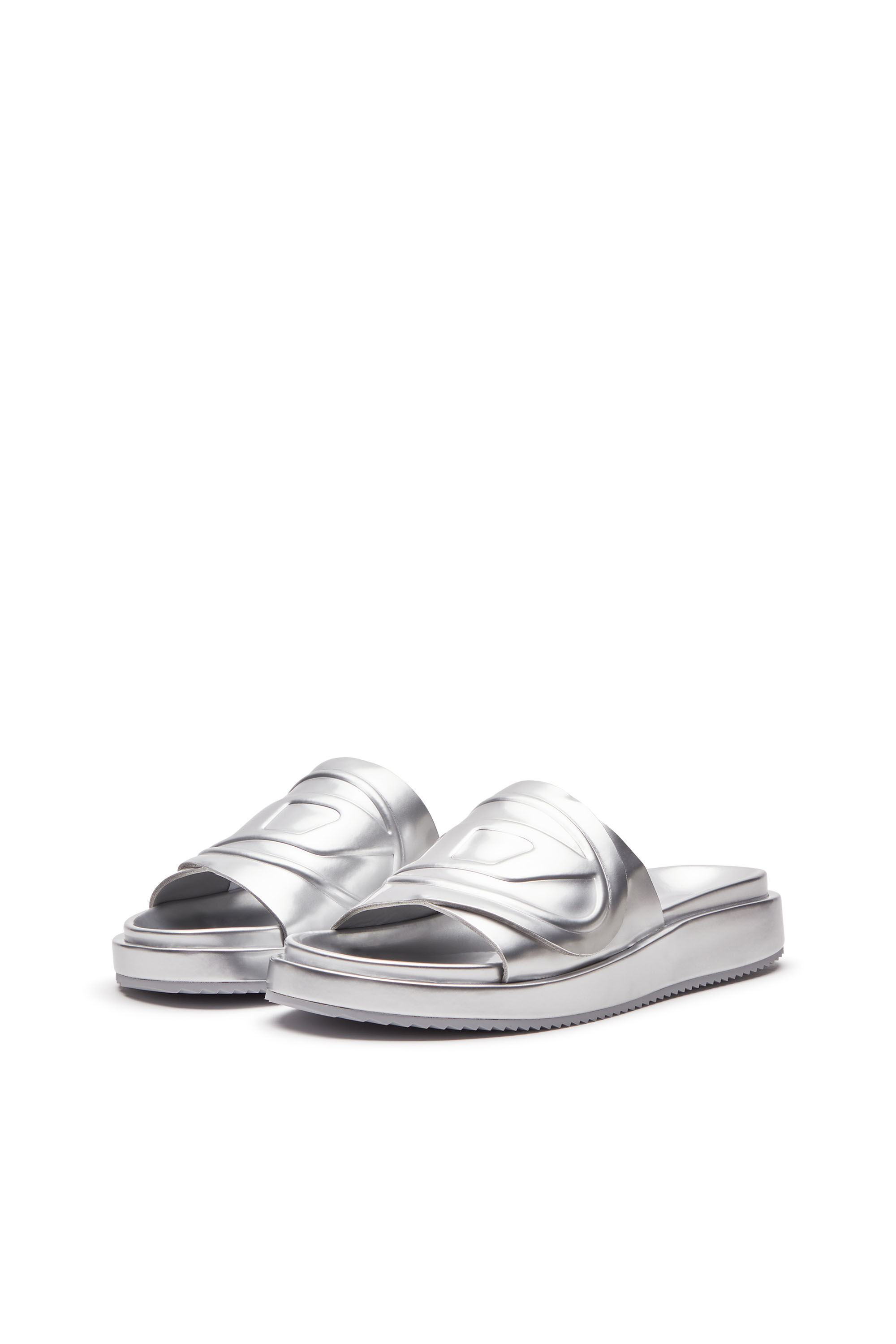 Women's Sa-Slide D-Metallic slide sandals with Oval D strap