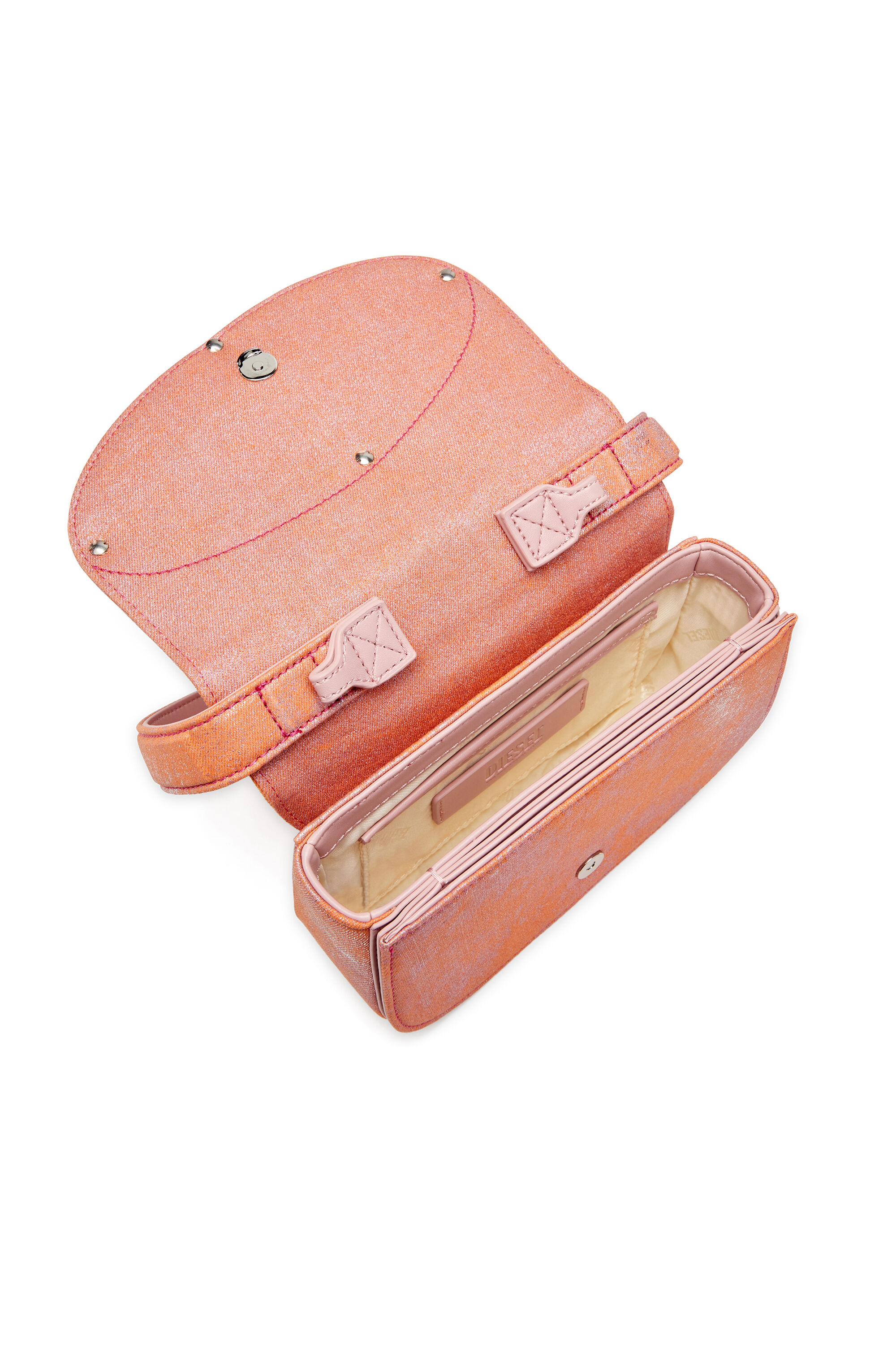 Diesel - 1DR, Woman's 1DR-Iconic shoulder bag in pop colour denim in Pink - 2