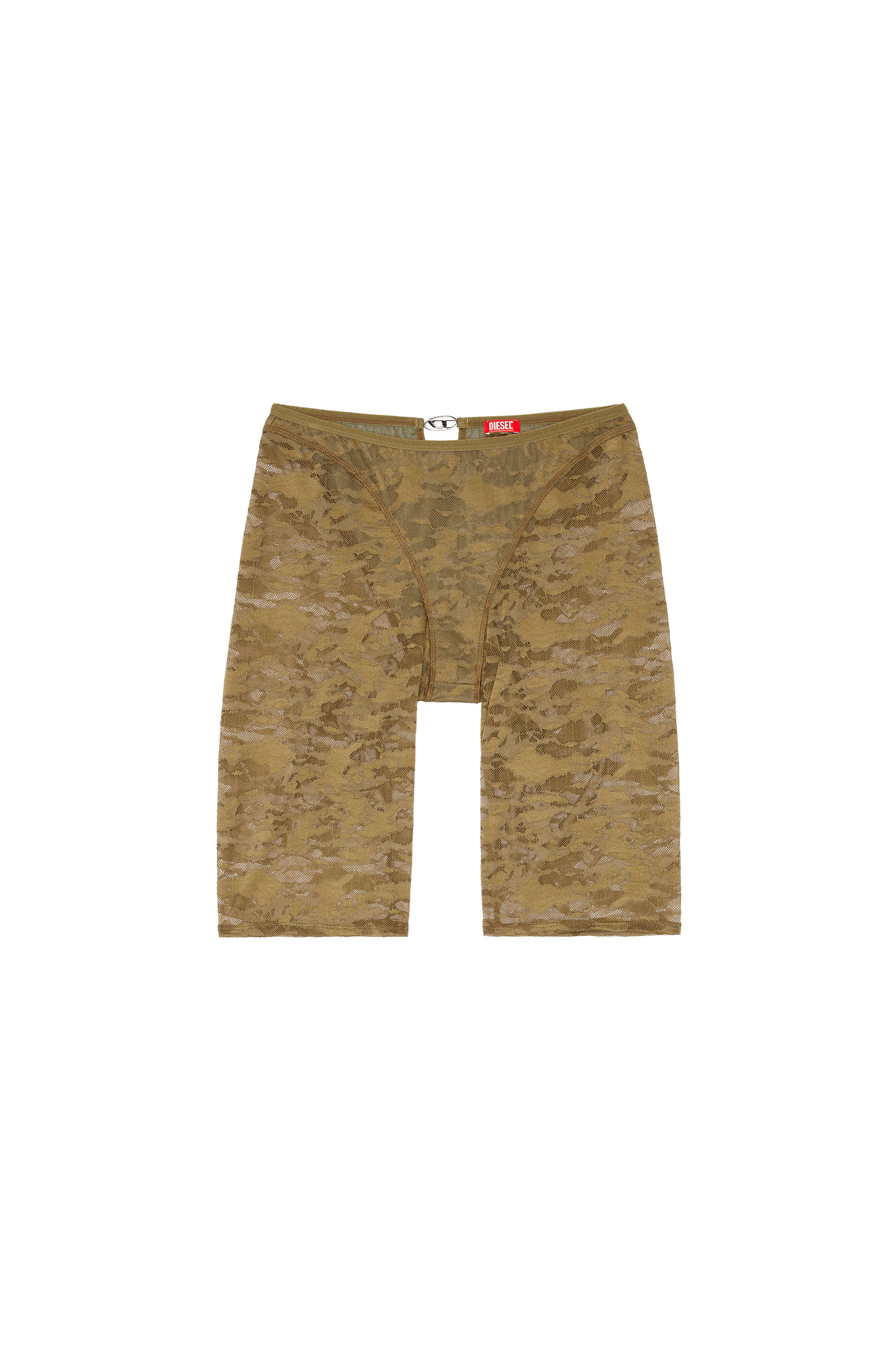 Diesel - UFLB-D-OVAL-LACE-SHORT, Verde Militar - Image 1