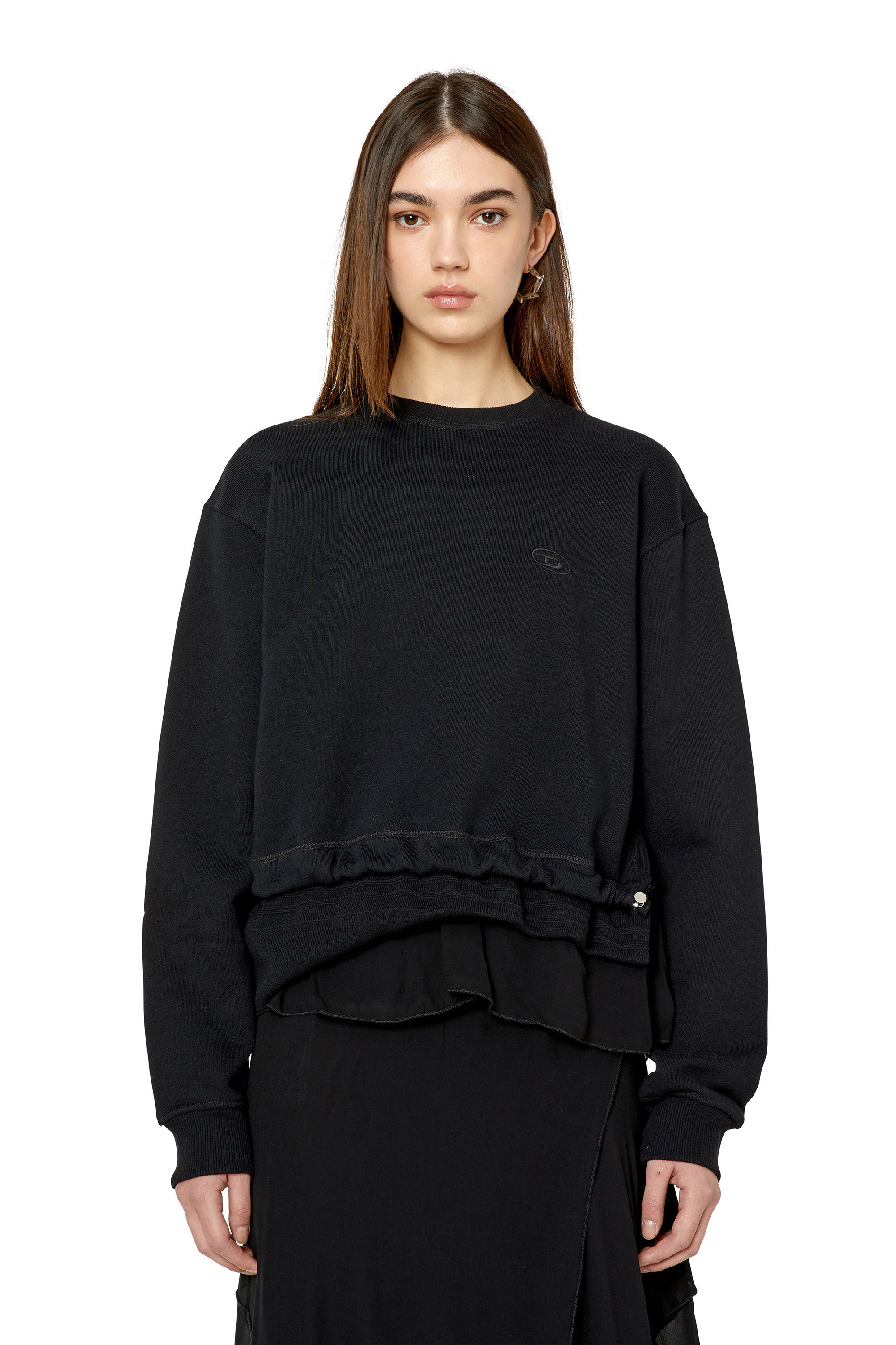 F-ROLLIES Woman: Sweatshirt with layered drawstring hem | Diesel