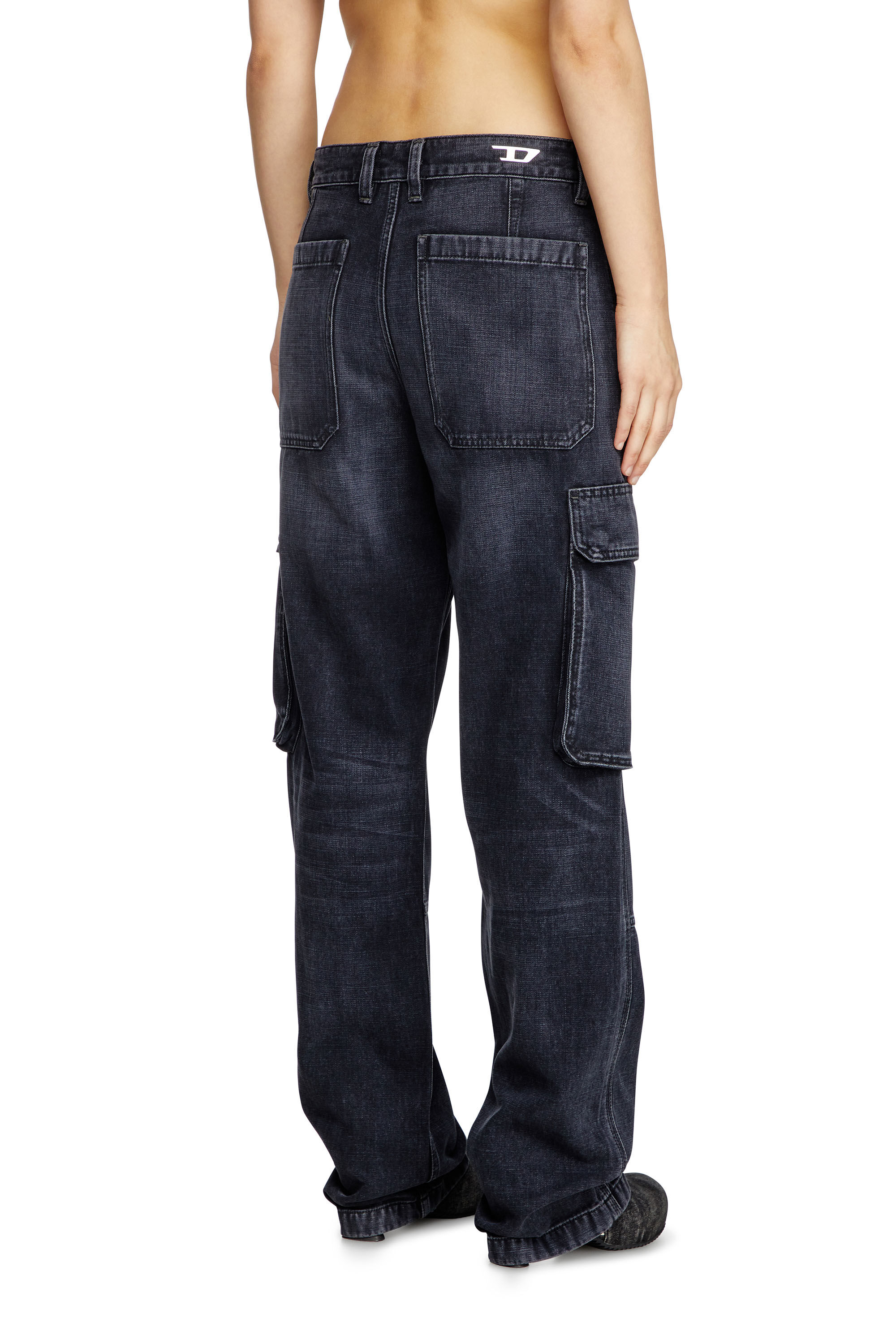 デニム・ジーパン DIESEL Women Denim Pants A16355 007Z902 Black Women's Regular Jeans | Black/Dark grey | Diesel D-Pot