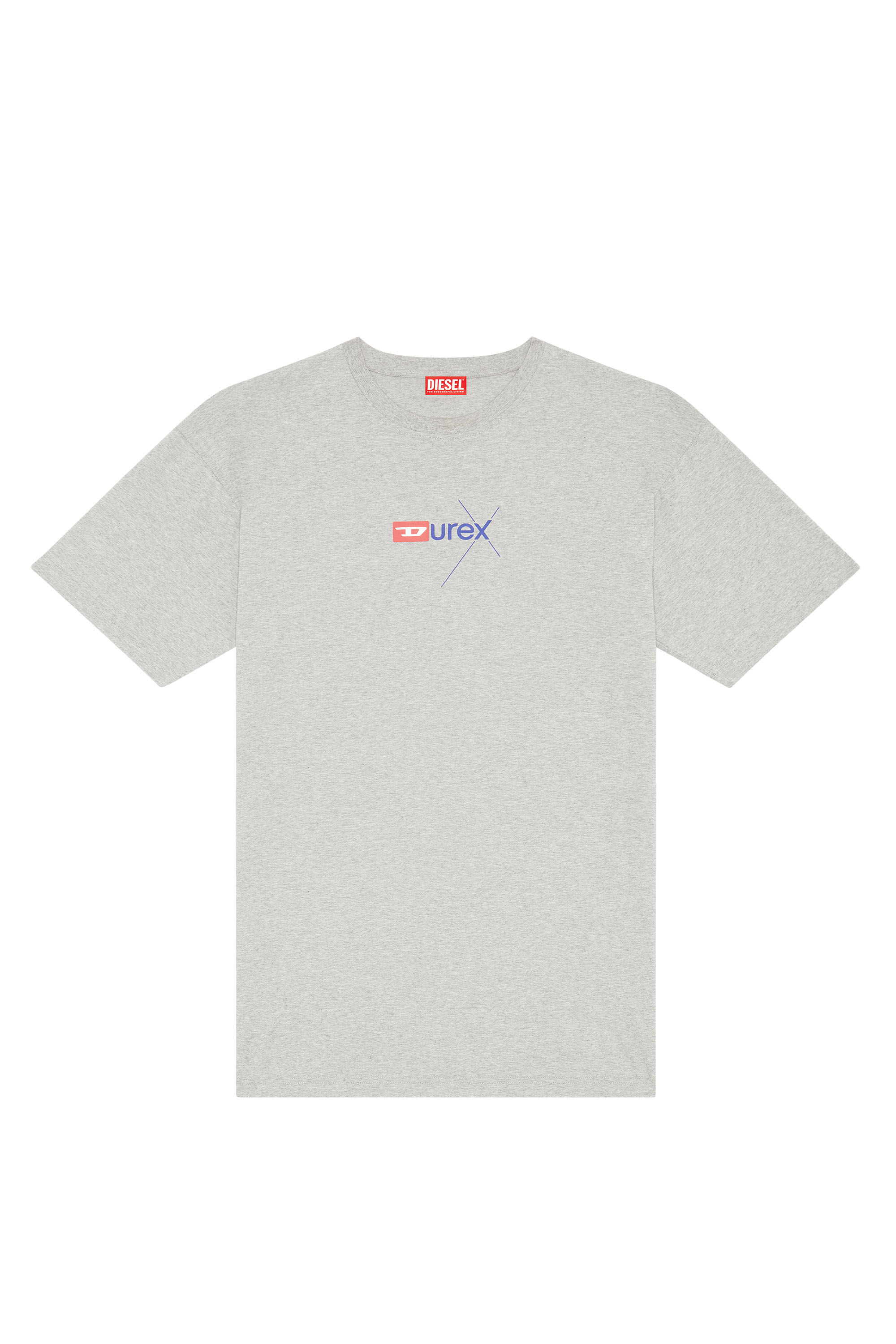 Men's Mélange T-shirt with Durex logo | Grey | Diesel