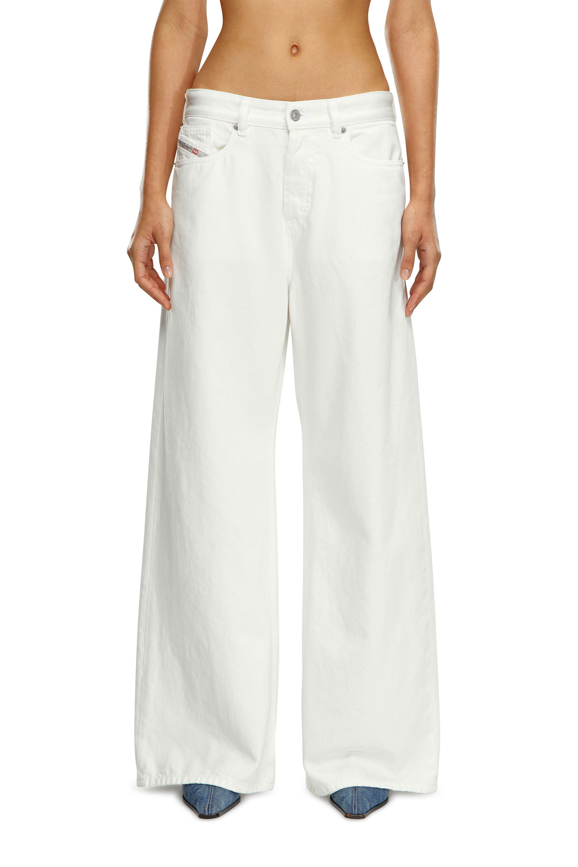 Women's Puddle Relaxed Jeans | White | Diesel 1996 D-Sire