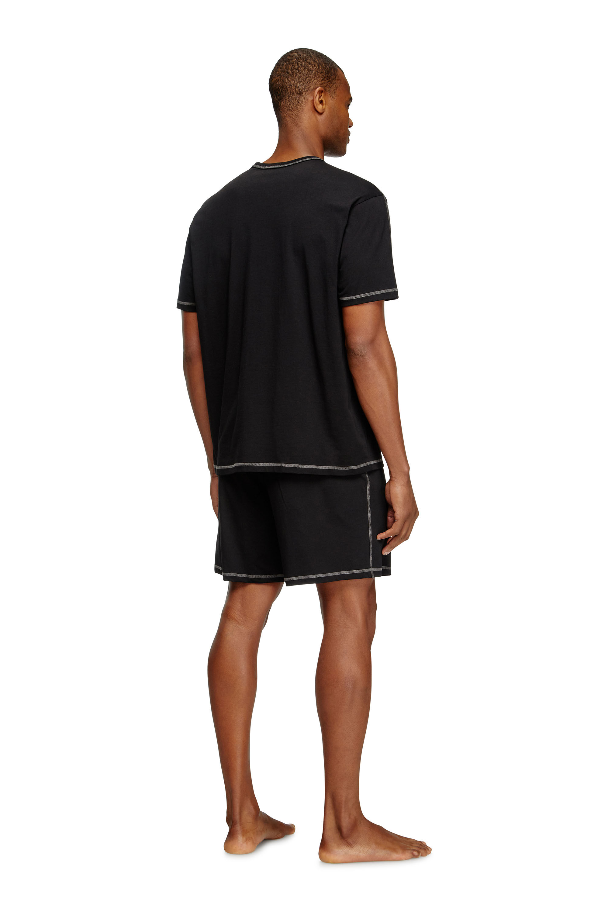 Diesel - SET-ADAM-D-CORE, Man's Short pyjamas in cotton jersey in Black - 1