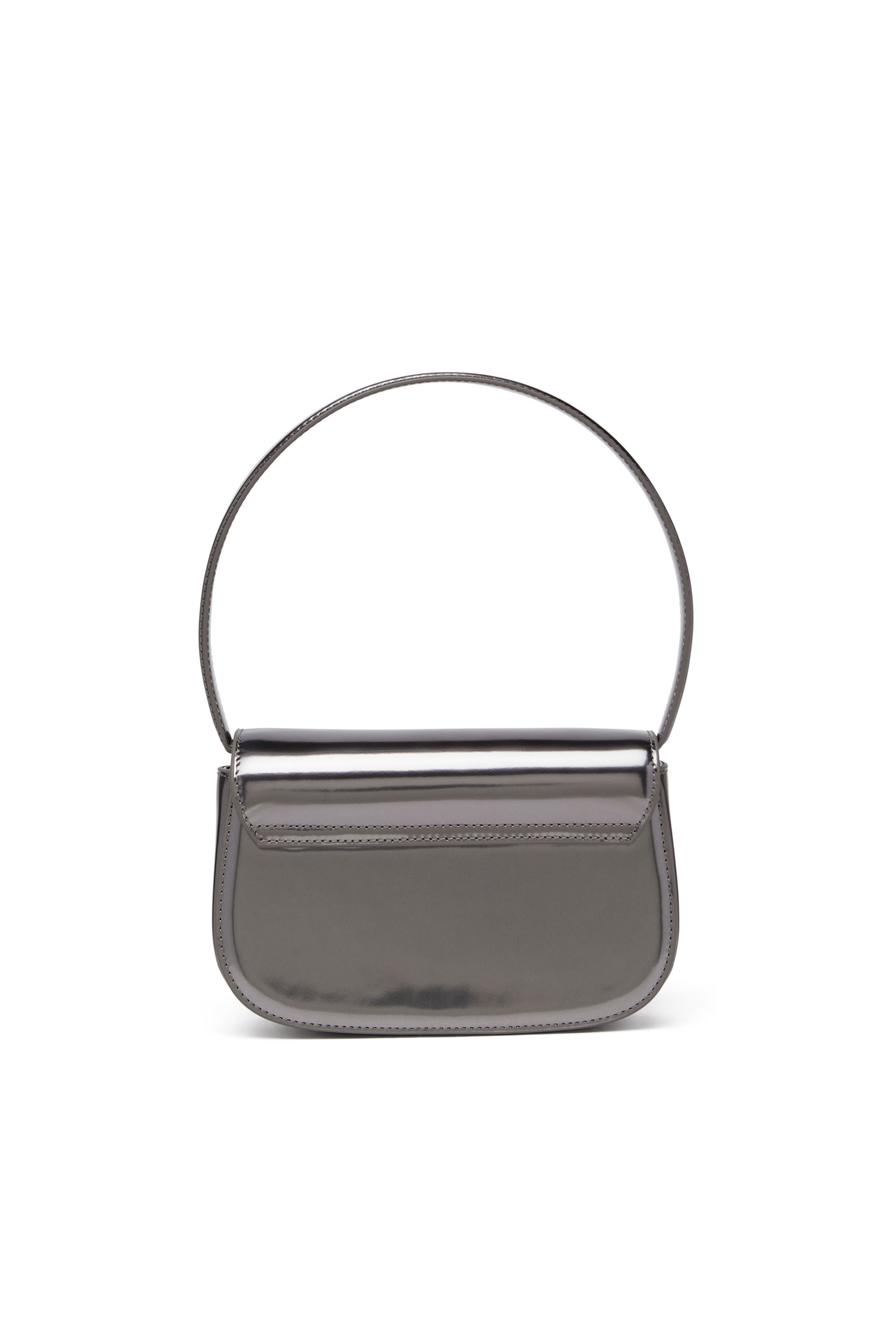 Diesel - 1DR, 1DR-Bolso icónico de hombro redondo de cuero espejado Mujer in Gris - 3