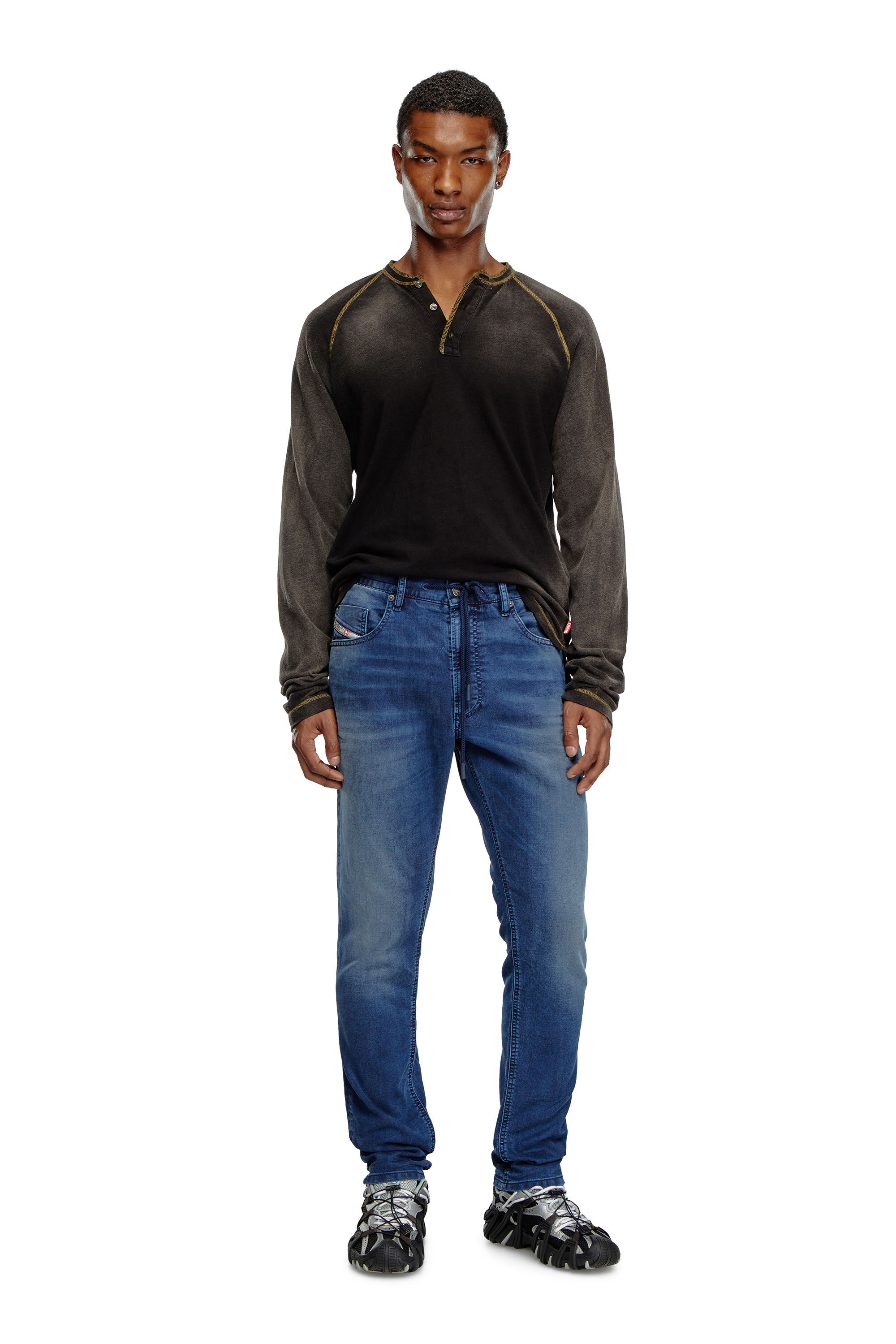 Diesel - Man's Regular 2030 D-Krooley Joggjeans® 068LX, Dark Blue - 1