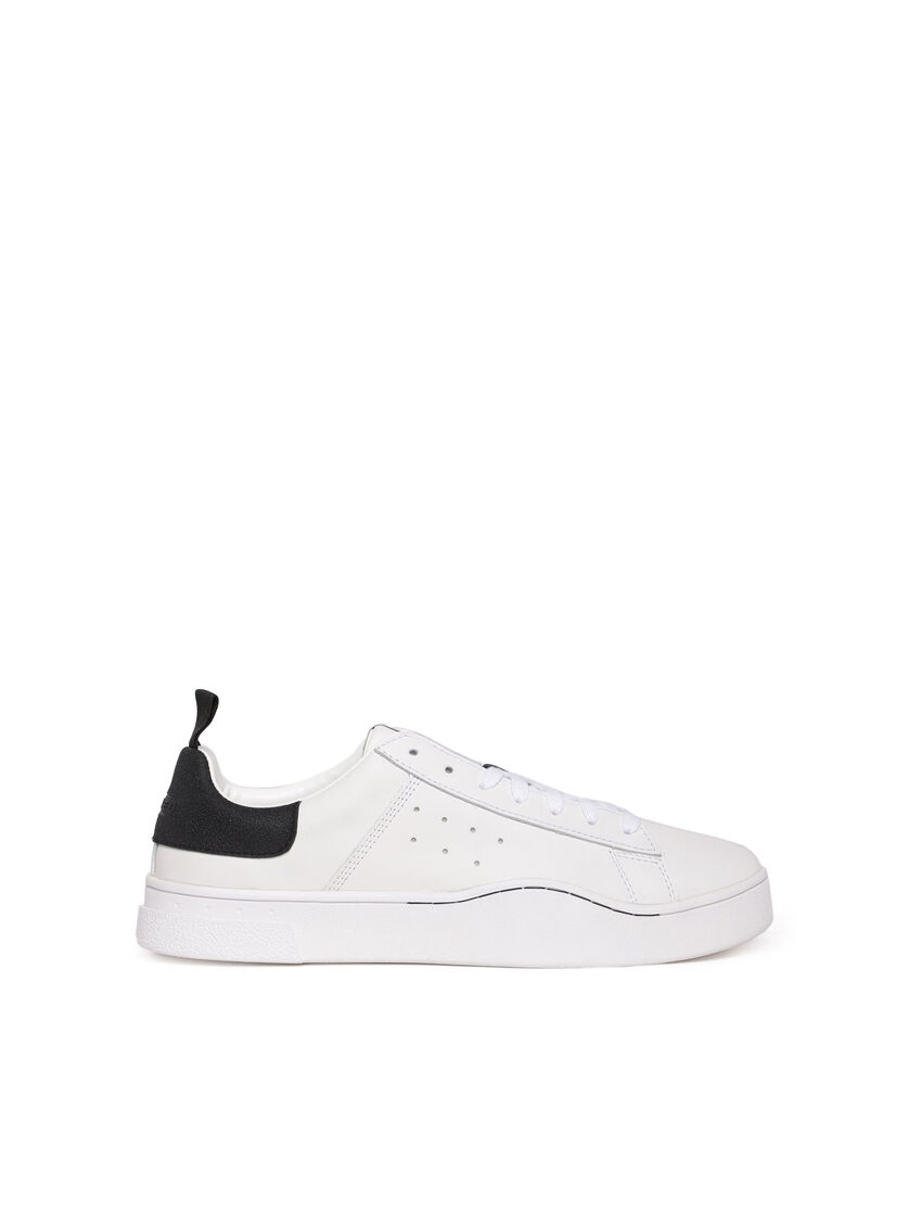 S Clever Low Man Sneakers In Leather With Mohawk Logo Diesel