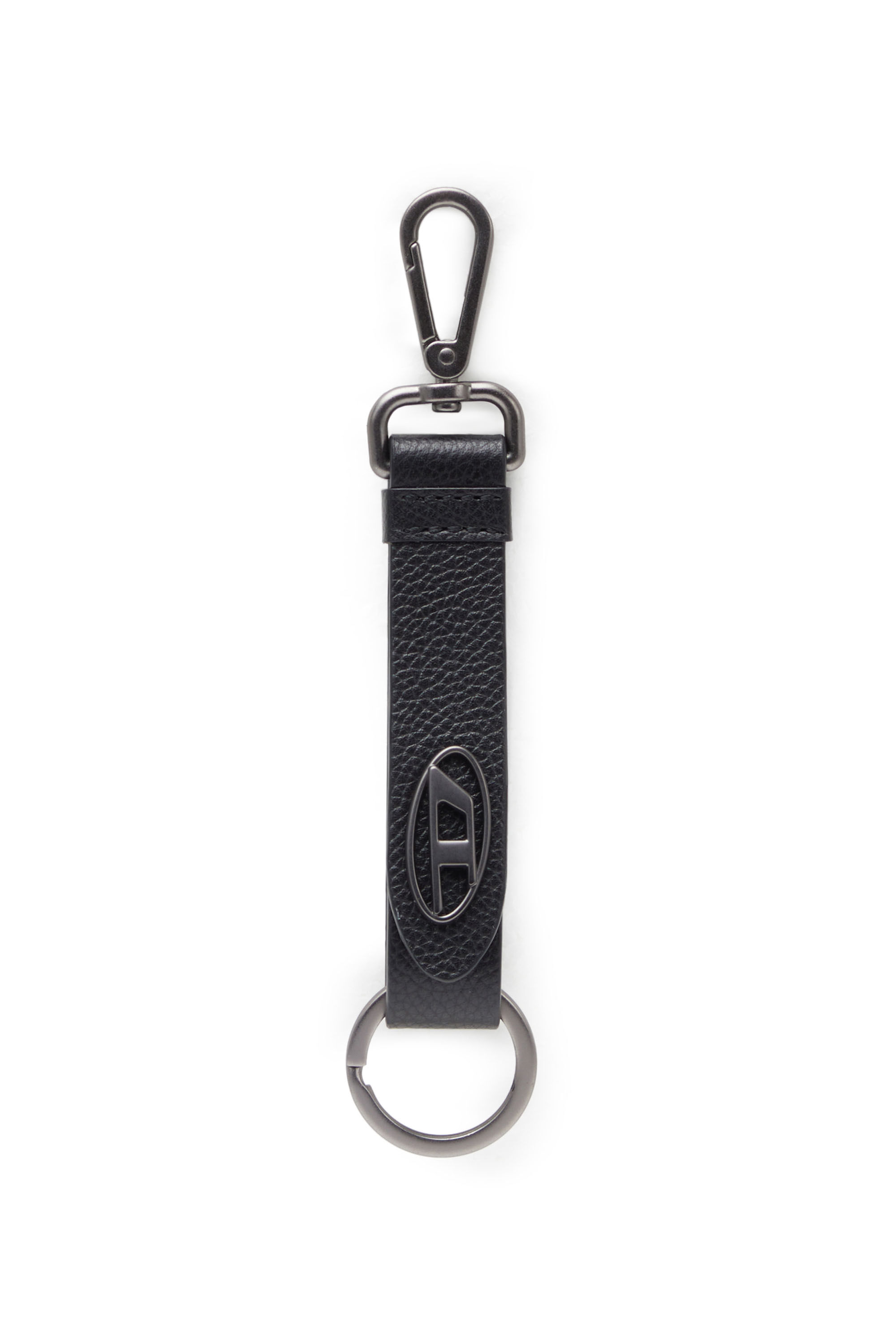 Diesel - KEY RING, Llavero en cuero texturizado Hombre in Negro - 1