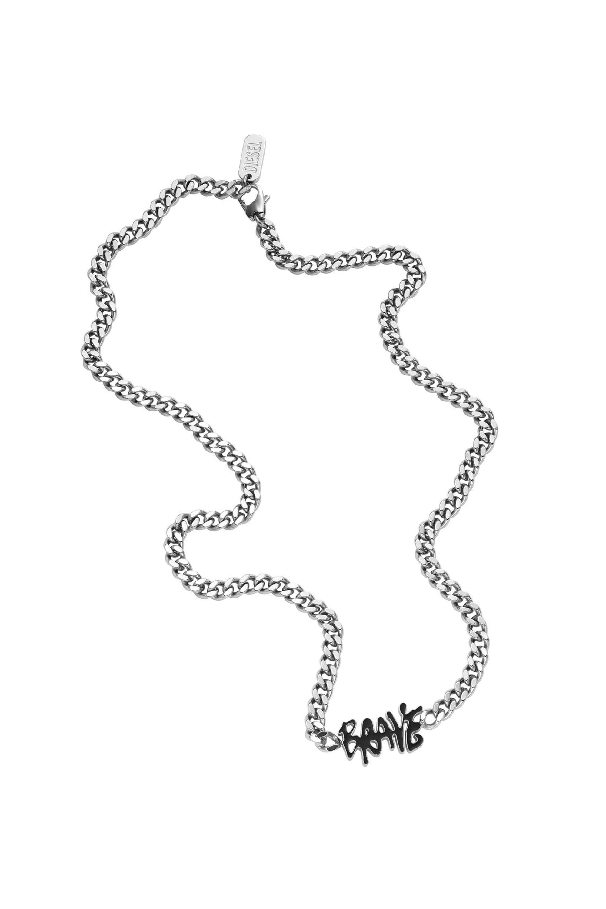 Diesel's dog tag necklace stainless steel | Diesel DX1455